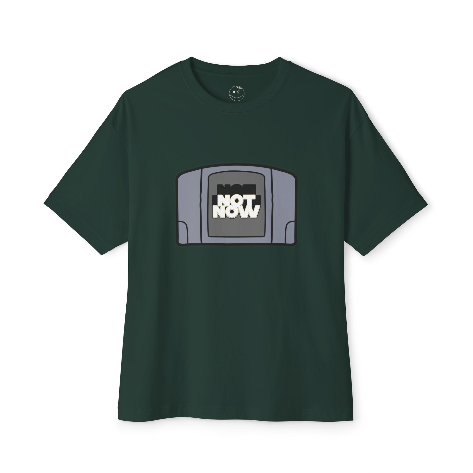 "Not Now" Unisex Oversized Boxy Tee - Retro Gaming Vibes, Perfect Gift for Gamers, Casual Wear, Funny Tee, Unique Gift Idea