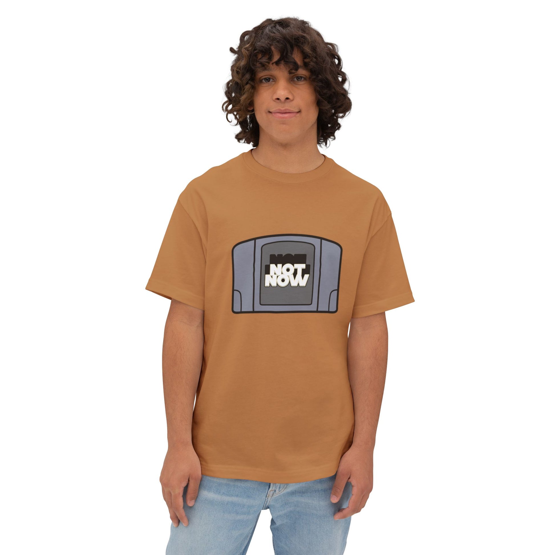 "Not Now" Unisex Oversized Boxy Tee - Retro Gaming Vibes, Perfect Gift for Gamers, Casual Wear, Funny Tee, Unique Gift Idea