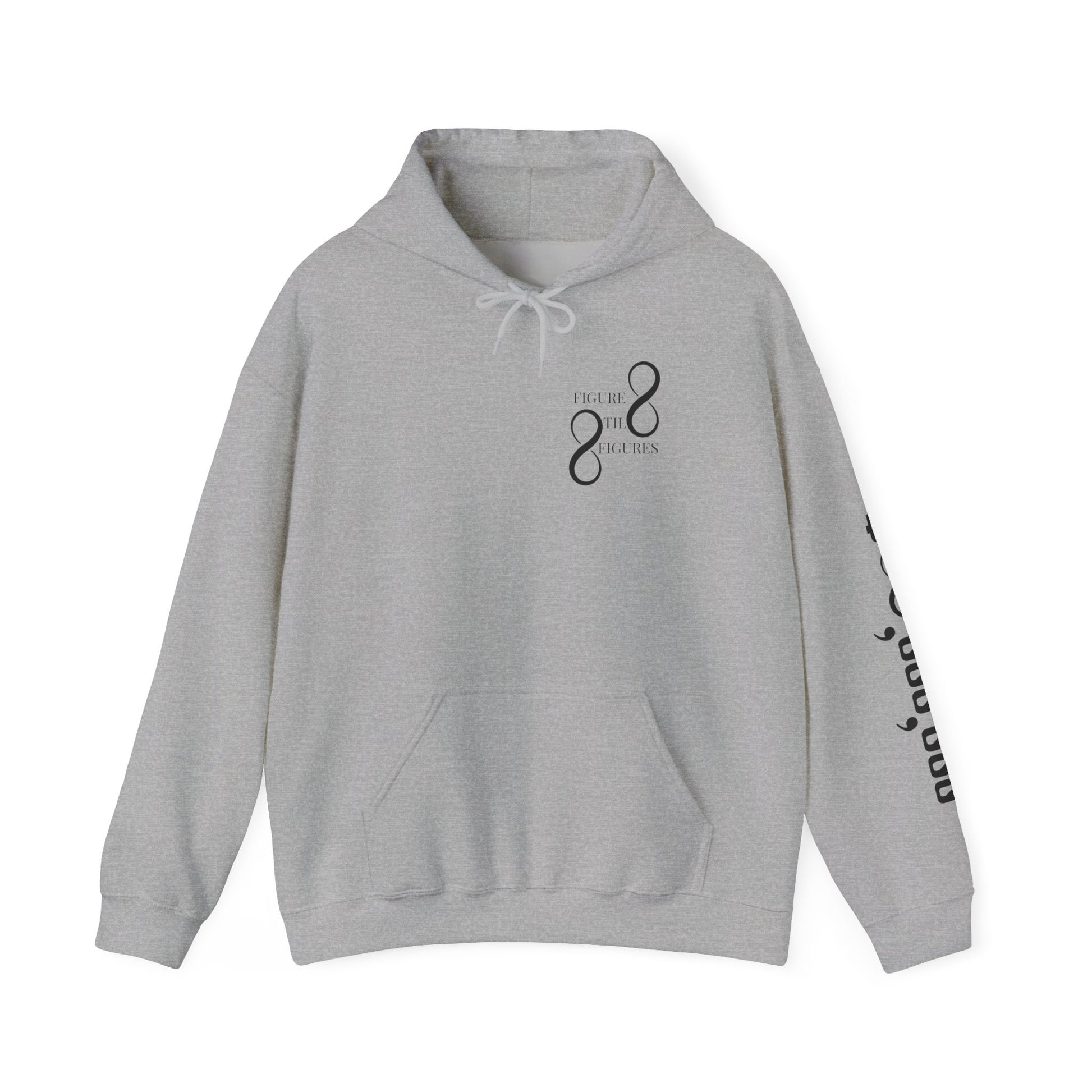8 Figure Hoodie - Front, Back, and Sleeve