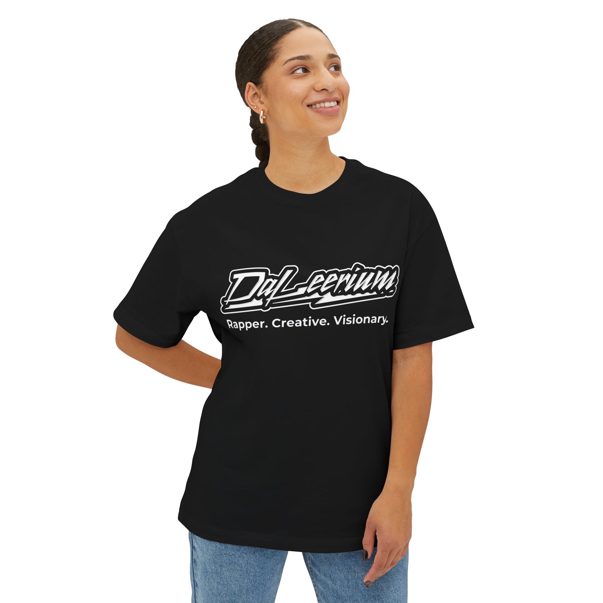 DaLeerium - Lettering - Simple - Unisex Oversized Boxy Tee