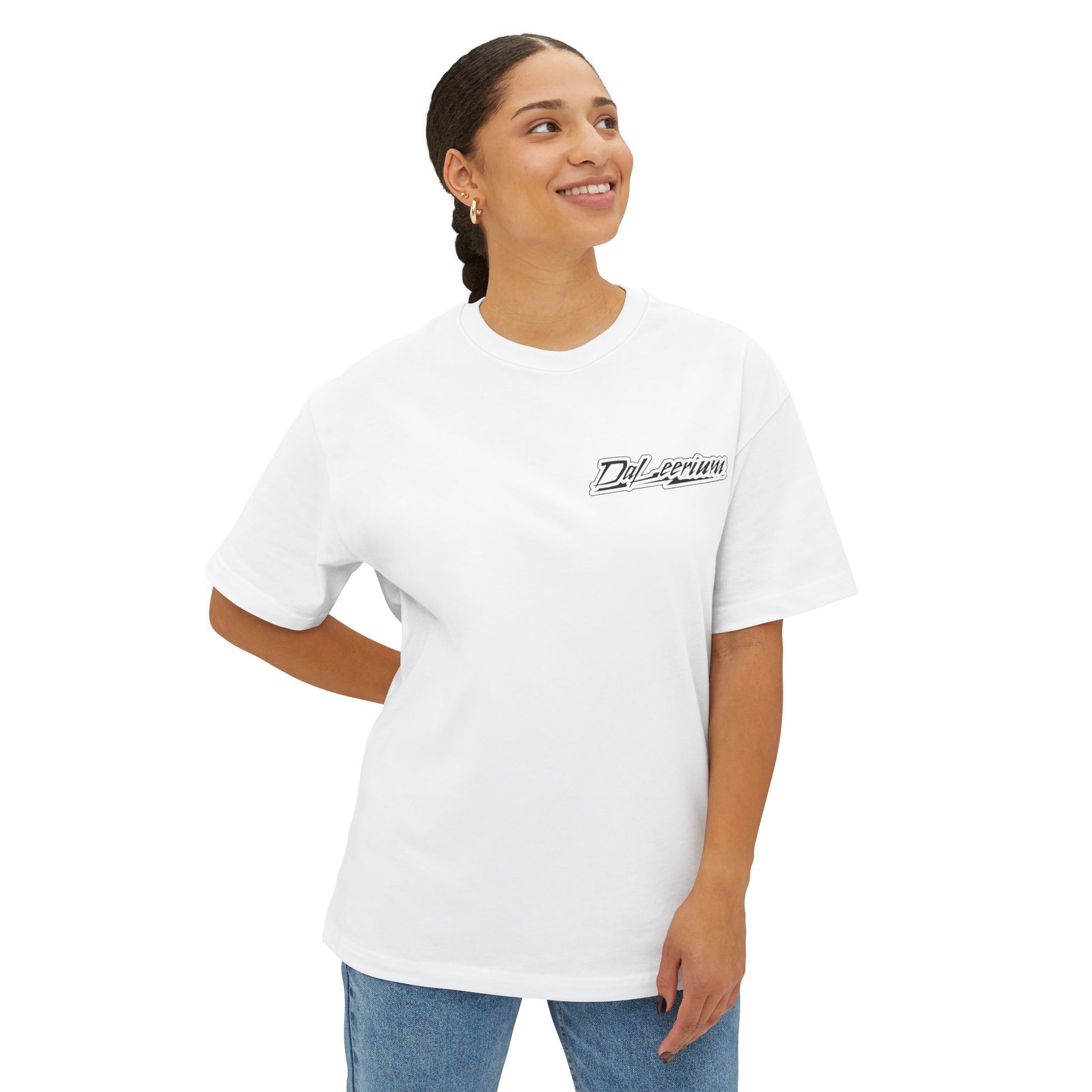 DaLeerium - Left Chest Lettering - Unisex Oversized Boxy Tee