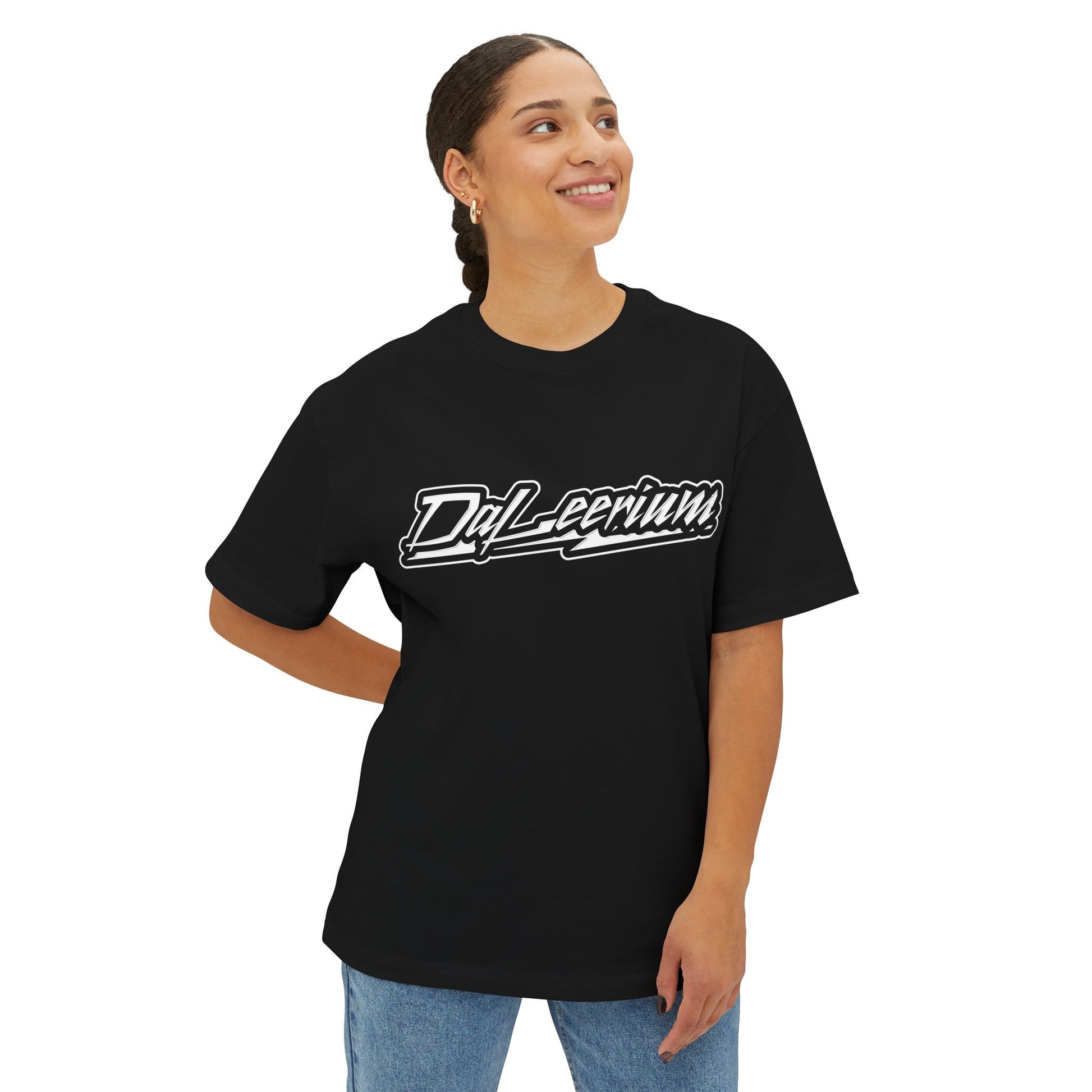 DaLeerium - Lettering - Simple - Unisex Oversized Boxy Tee