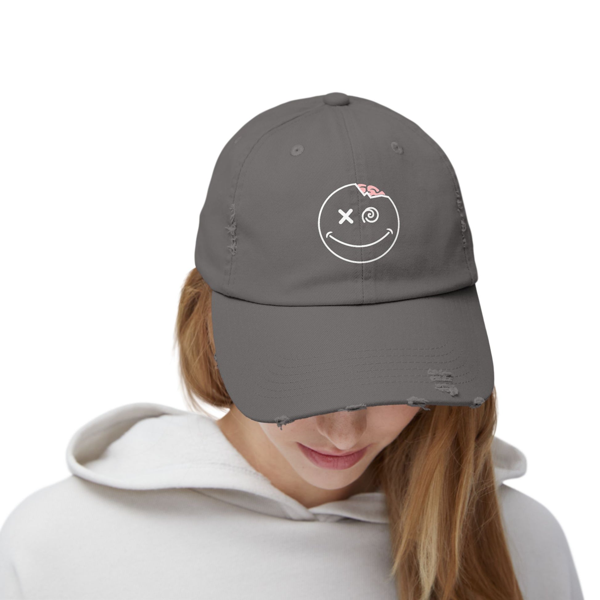 Distressed DaLeerium Logo Hat | Unisex Vintage Hat | Trendy Accessories for Teens, Gift for Him, Her, Everyday Wear, Casual Style