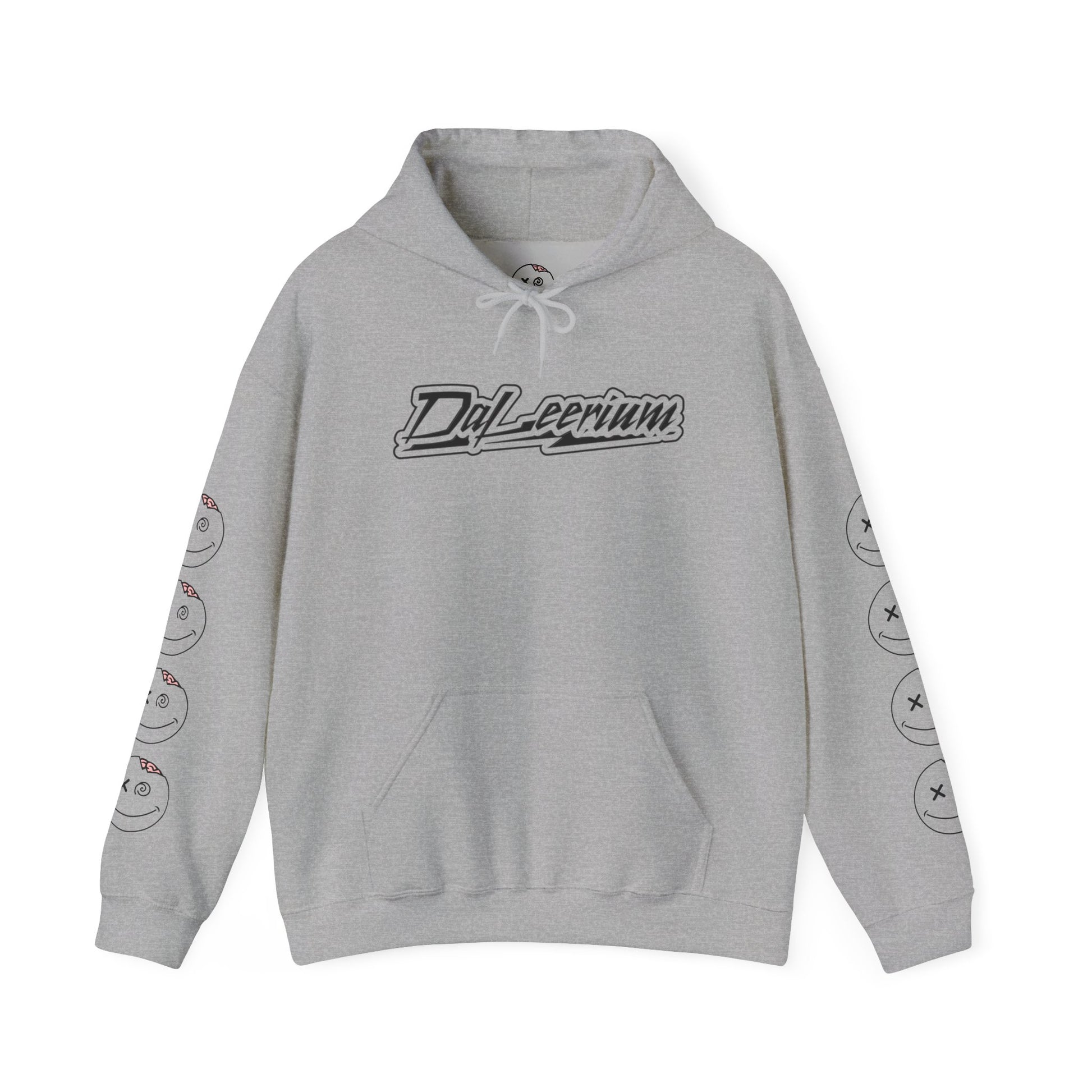 DaLeerium - Black Lettering and Logo Sleeve - Unisex Heavy Blend™ Hooded Sweatshirt