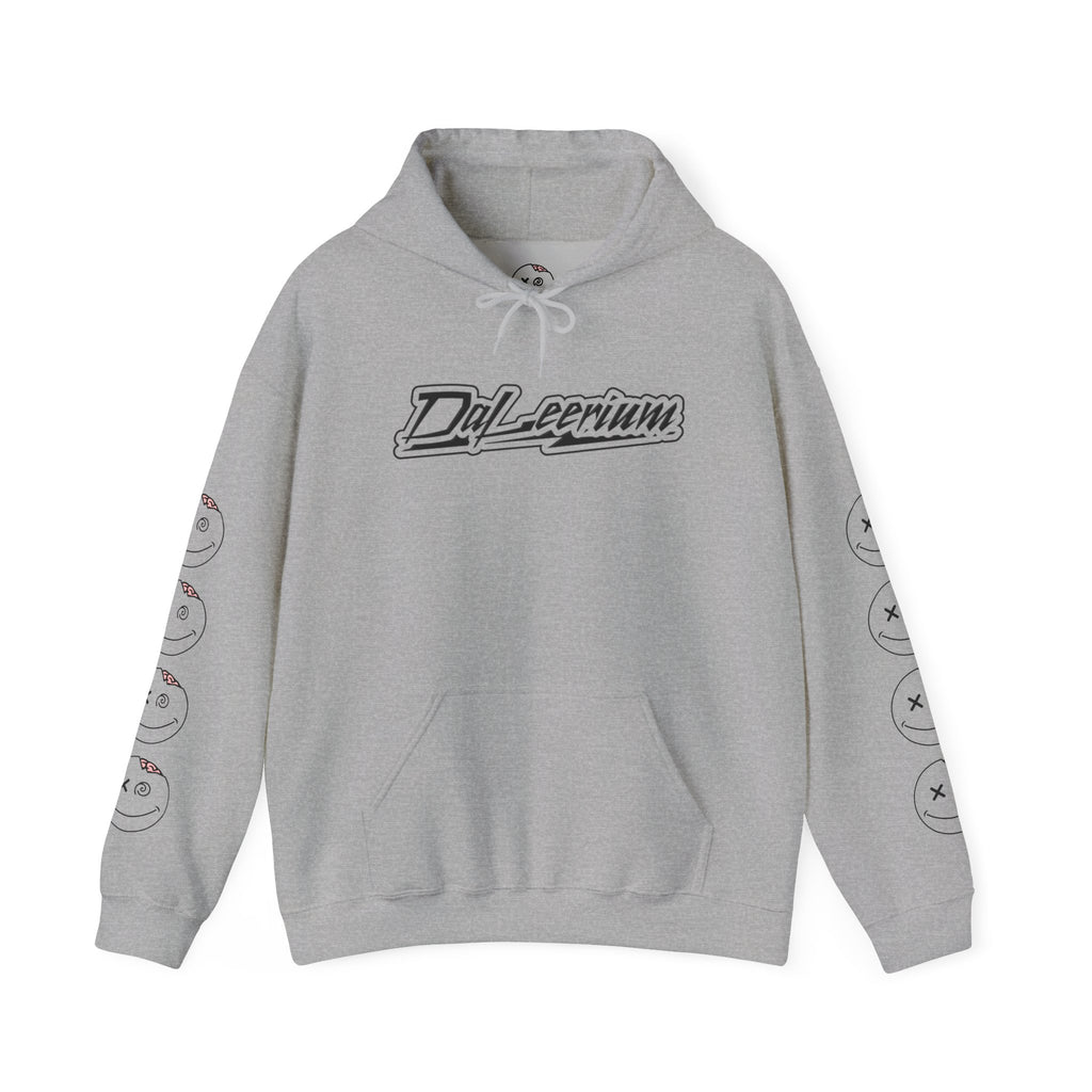 DaLeerium - Black Lettering and Logo Sleeve - Unisex Heavy Blend™ Hooded Sweatshirt