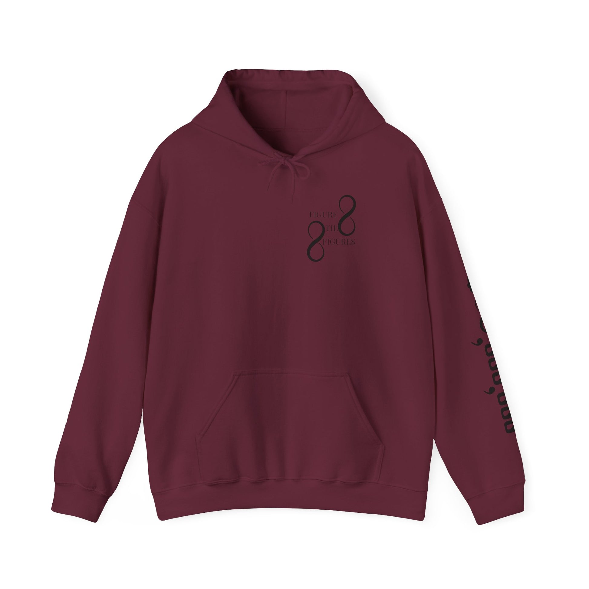 8 Figure Hoodie - Front, Back, and Sleeve
