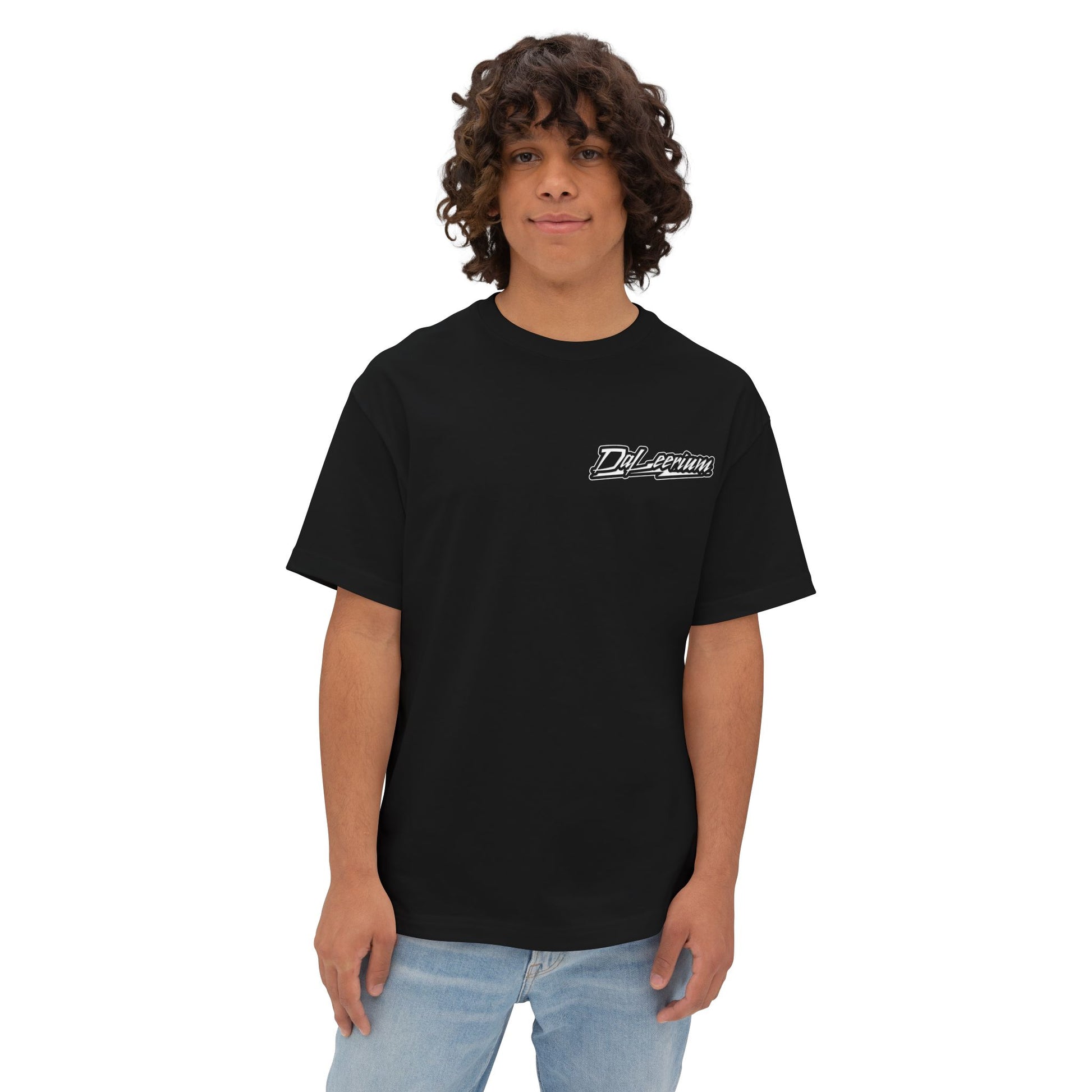DaLeerium - Left Chest Lettering - Unisex Oversized Boxy Tee