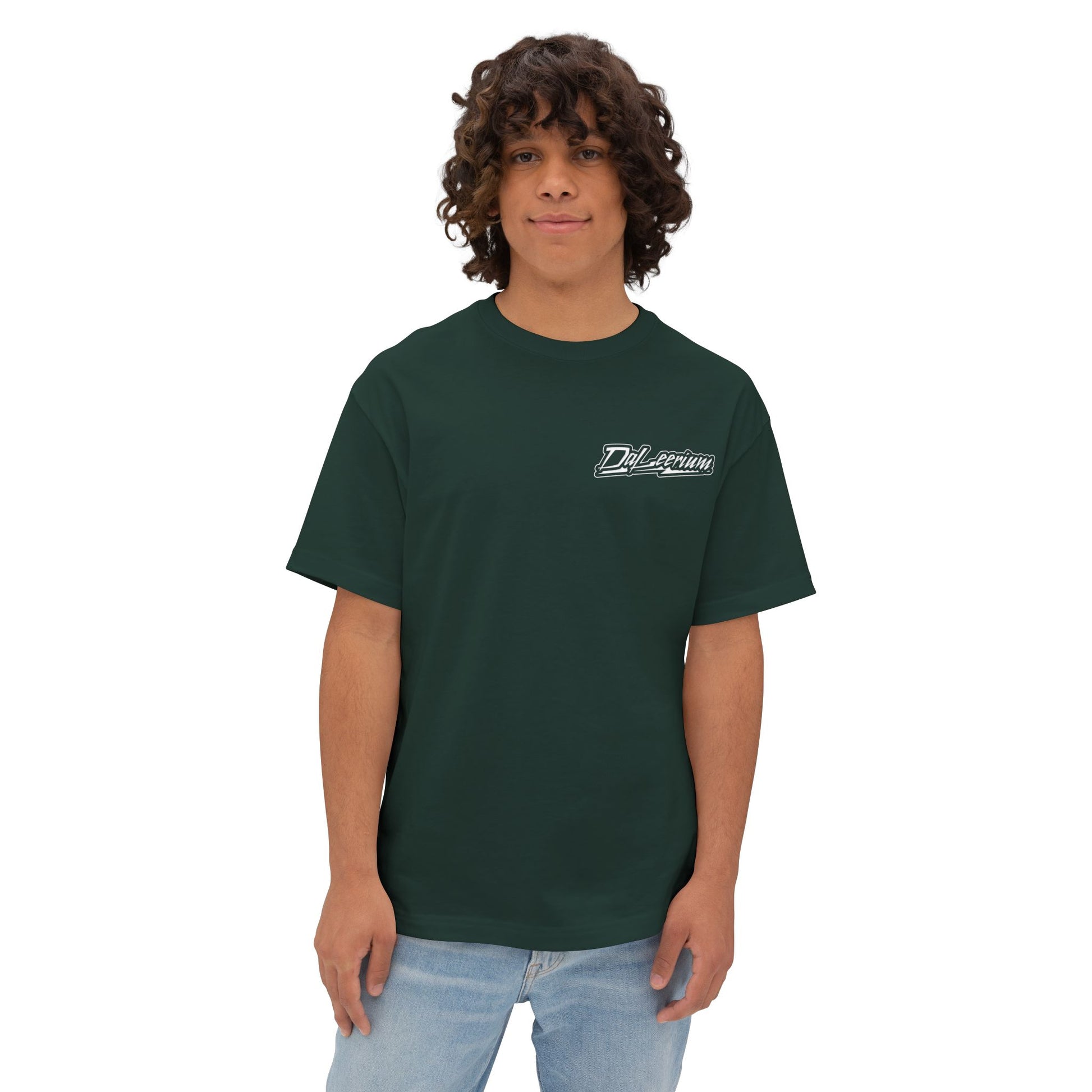 DaLeerium - Left Chest Lettering - Unisex Oversized Boxy Tee