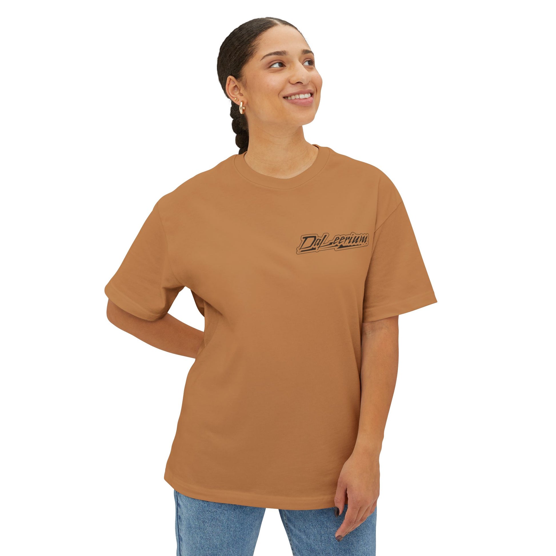 DaLeerium - Left Chest Lettering - Unisex Oversized Boxy Tee