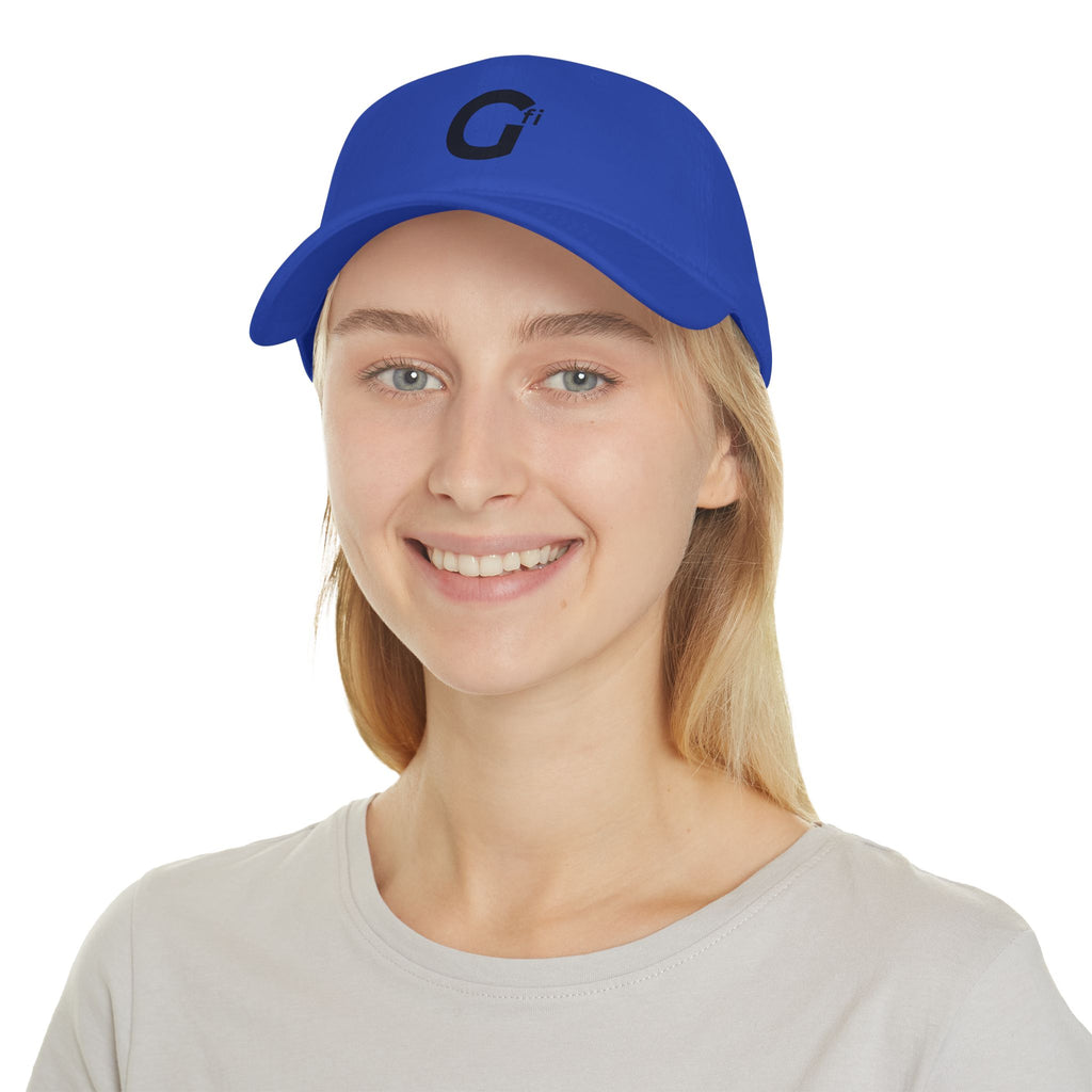 "Gfi" - Stylish Low Profile Baseball Cap with Modern Logo, Casual Hat for Everyday Wear, Gift for Sports Lovers, Adjustable Cap