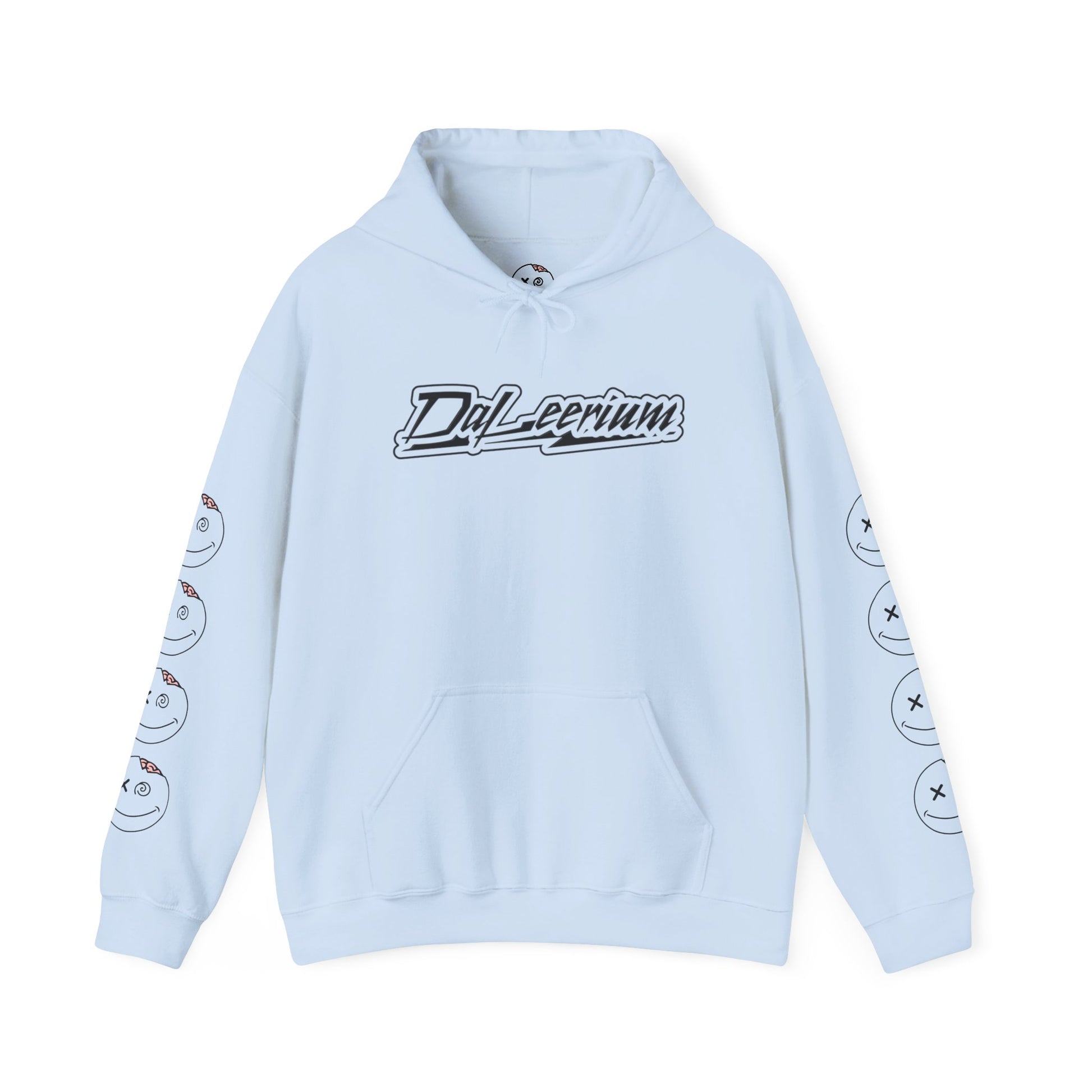 DaLeerium - Black Lettering and Logo Sleeve - Unisex Heavy Blend™ Hooded Sweatshirt