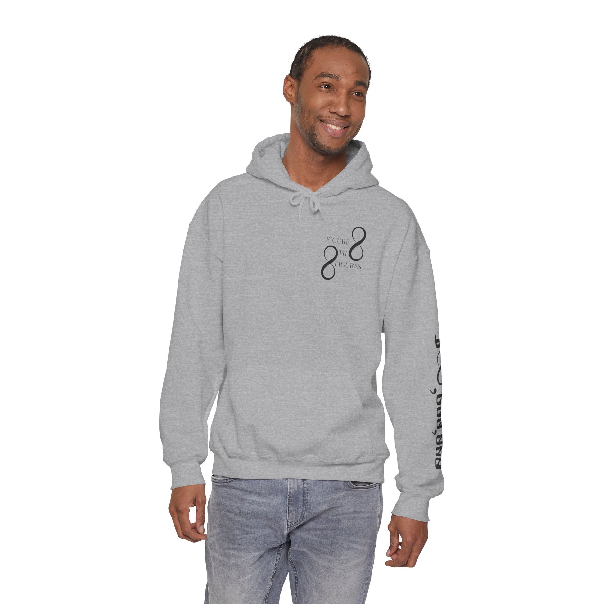 8 Figure Hoodie - Front, Back, and Sleeve