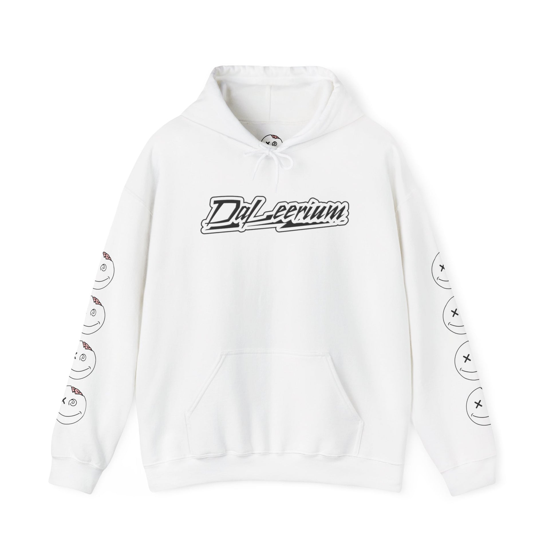 DaLeerium - Black Lettering and Logo Sleeve - Unisex Heavy Blend™ Hooded Sweatshirt