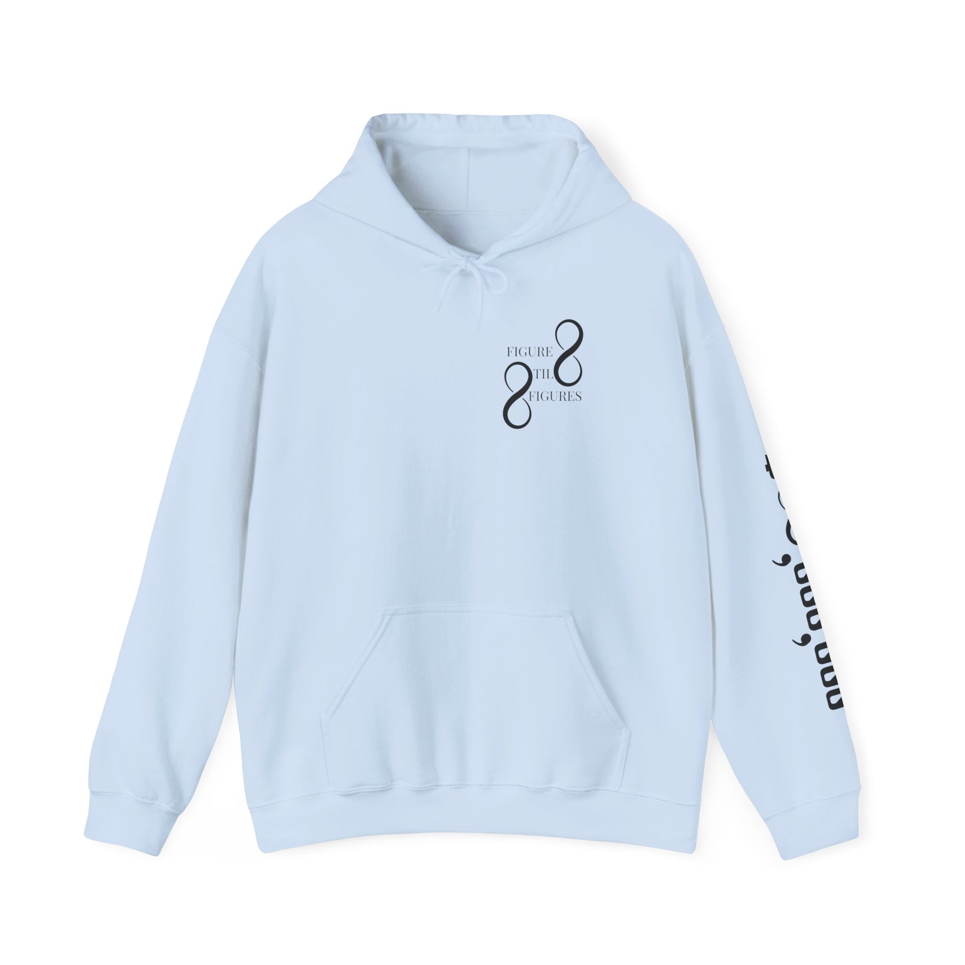 8 Figure Hoodie - Front, Back, and Sleeve