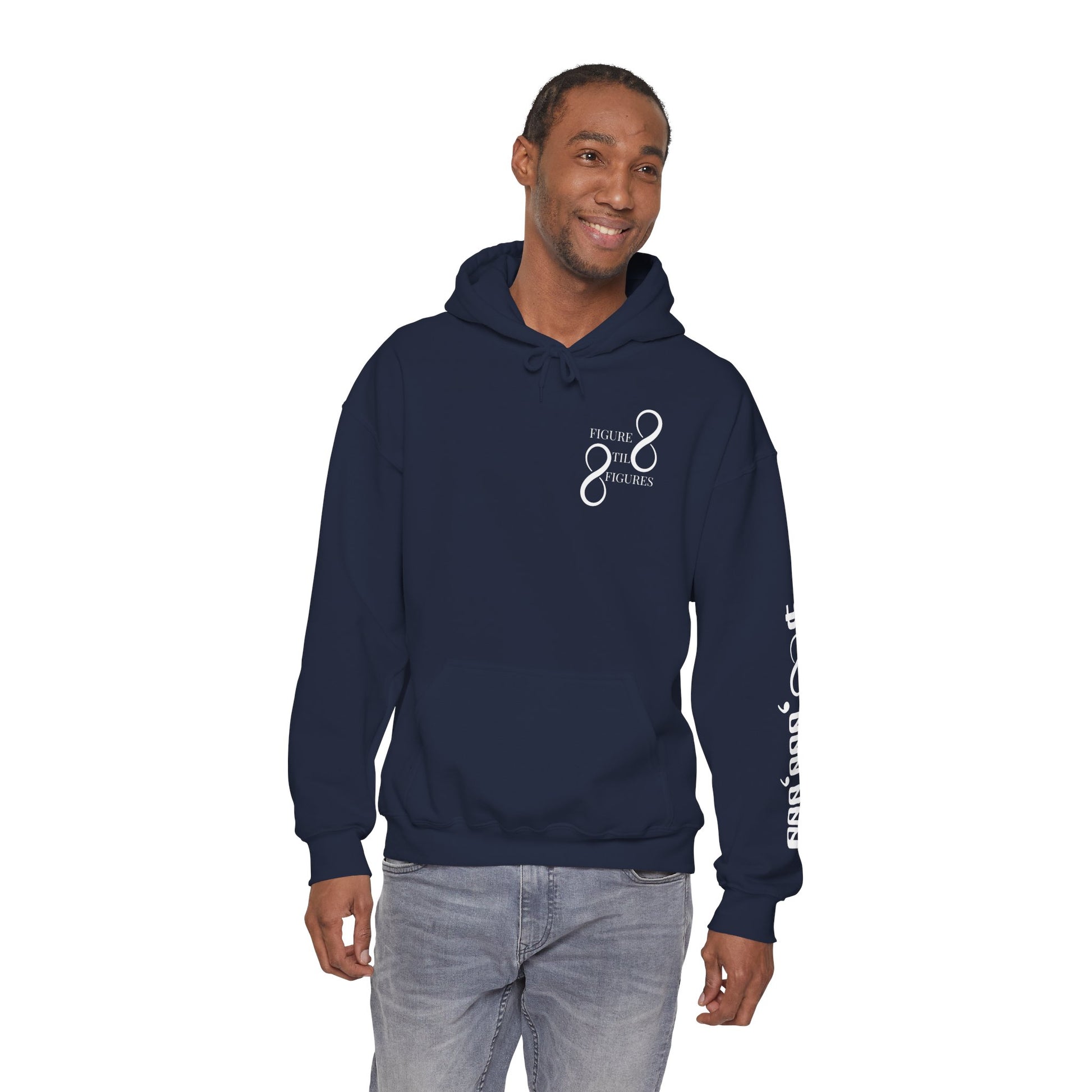 8 Figure Hoodie - Front, Back, and Sleeve