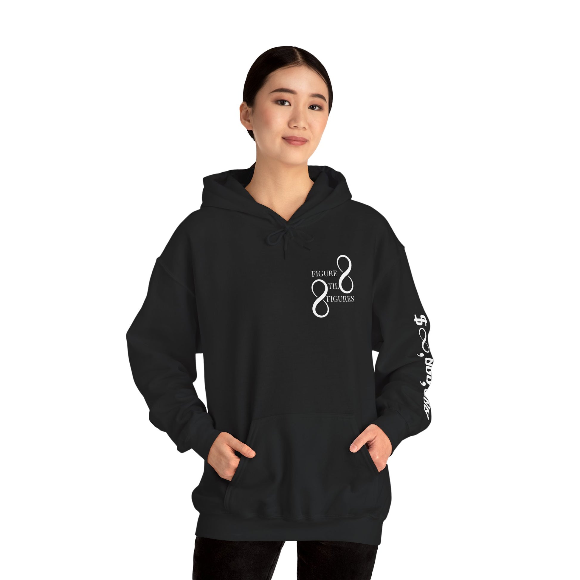 8 Figure Hoodie - Front, Back, and Sleeve