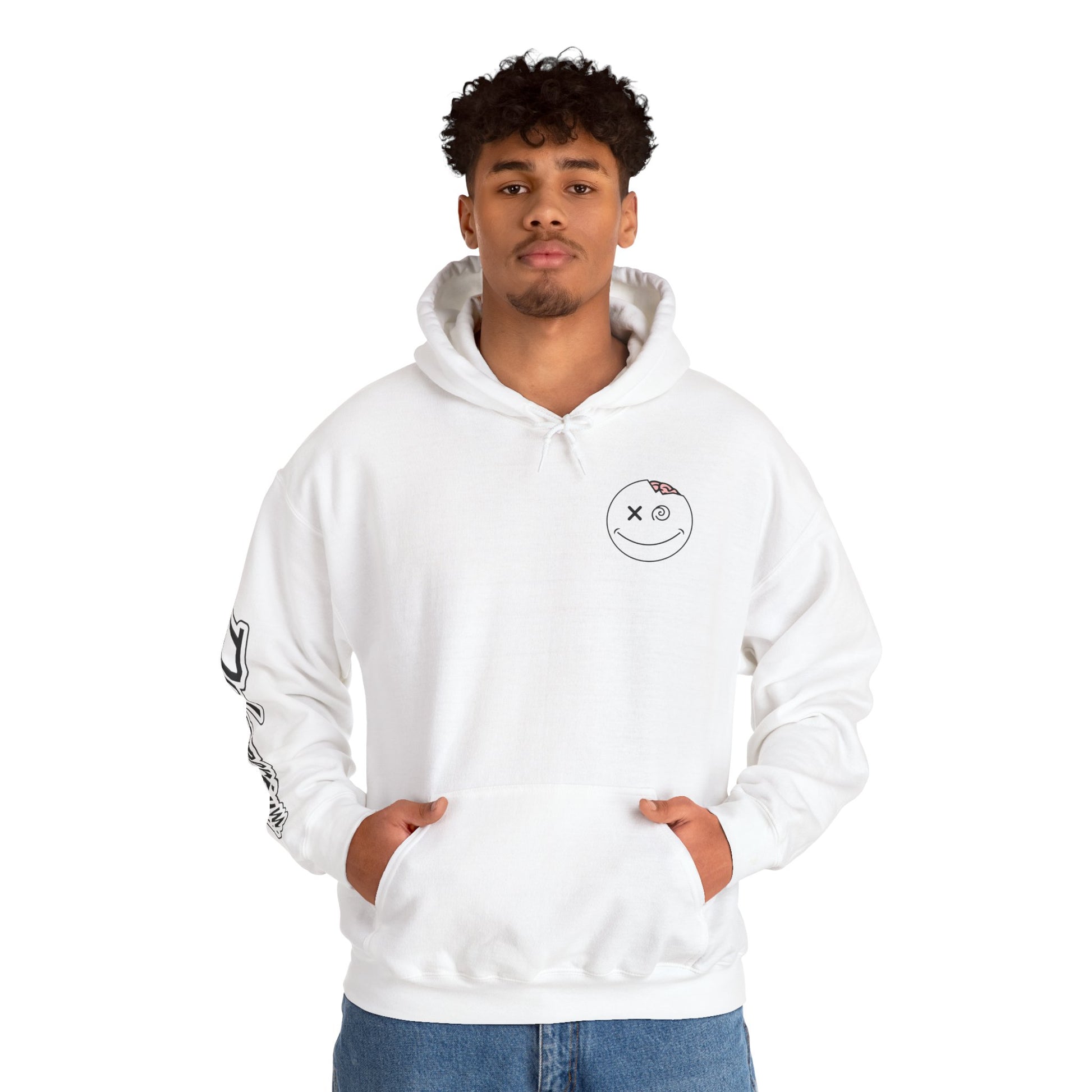 DaLeerium - Logo and Lettering Sleeve - Hoodie, Unisex Sweatshirt, Casual Streetwear, Perfect for Gifts, Everyday Wear, Artistic Apparel