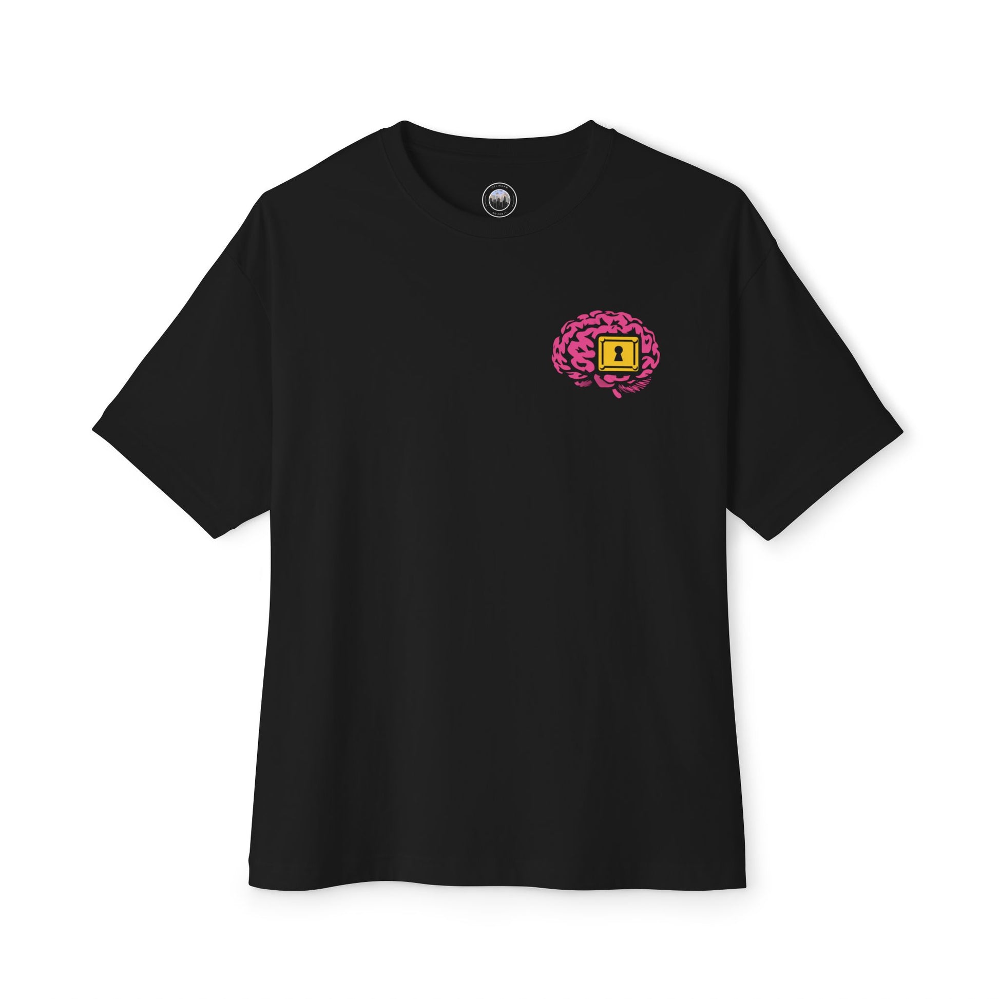 Leeric Series - Thoughts Locked Away - Chic Oversized Tee, Casual Unisex Boxy Tee, Streetwear Top, Summer Statement Shirt, Relaxed Fit Graphic Tee