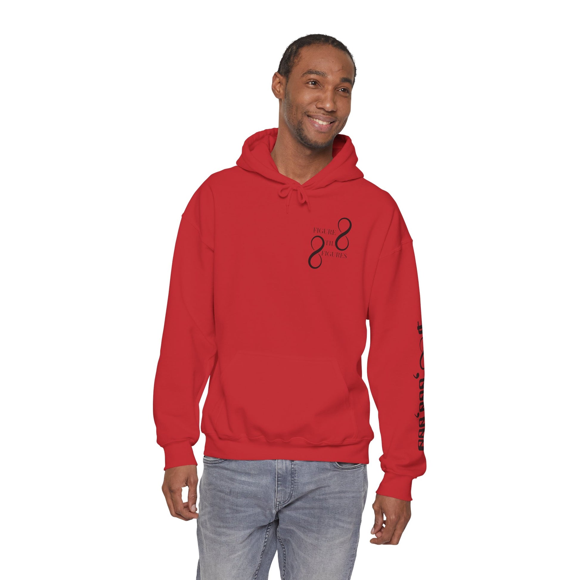 8 Figure Hoodie - Front, Back, and Sleeve