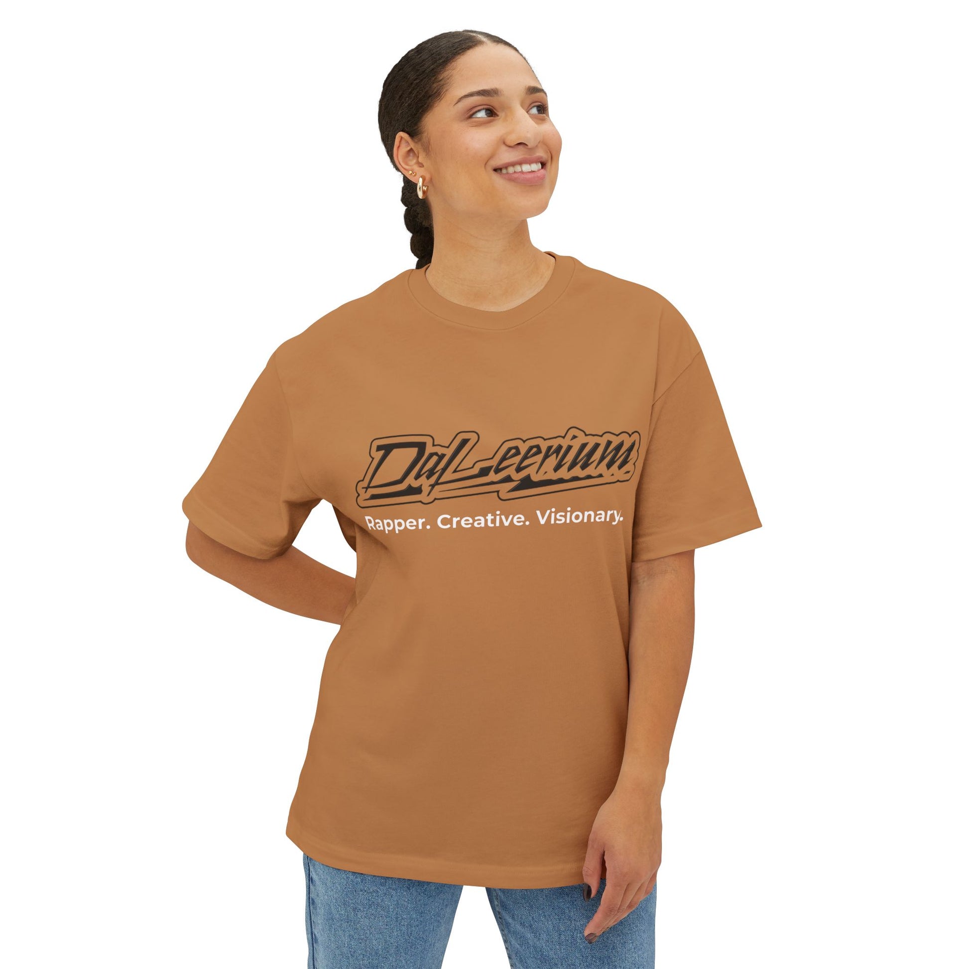 DaLeerium - Lettering - Simple - Unisex Oversized Boxy Tee