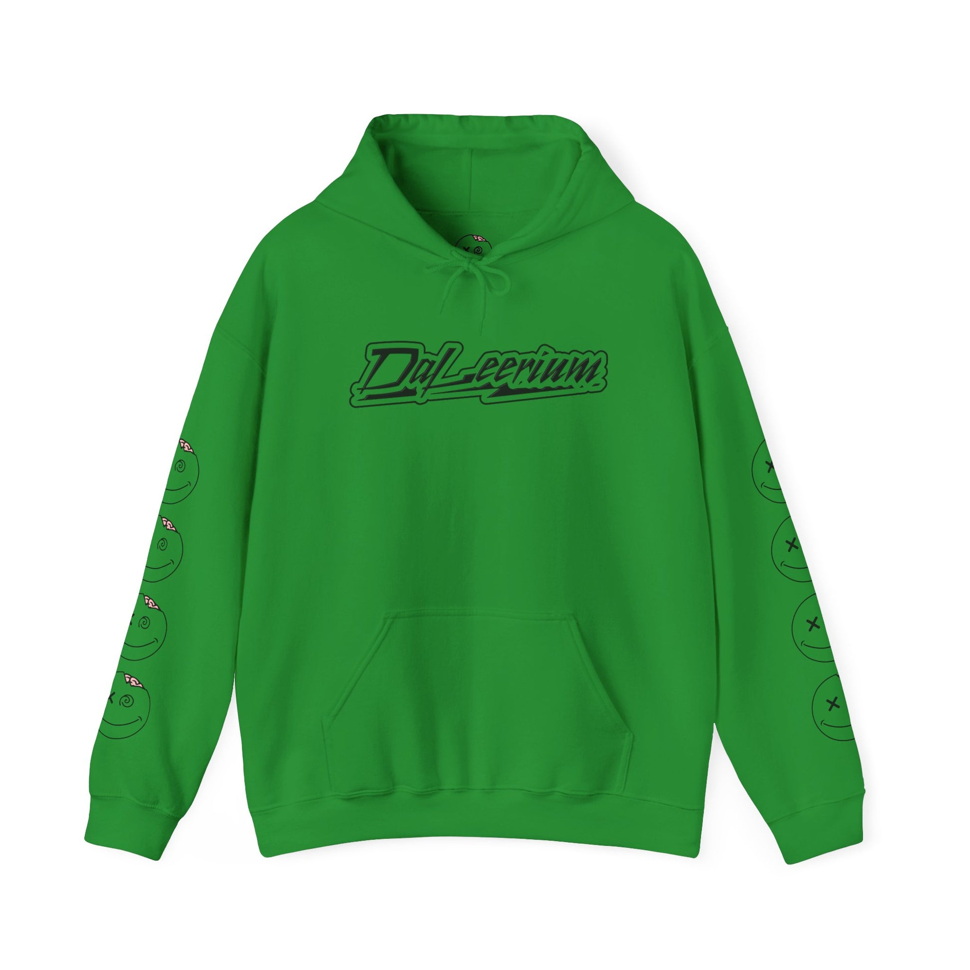 DaLeerium - Black Lettering and Logo Sleeve - Unisex Heavy Blend™ Hooded Sweatshirt