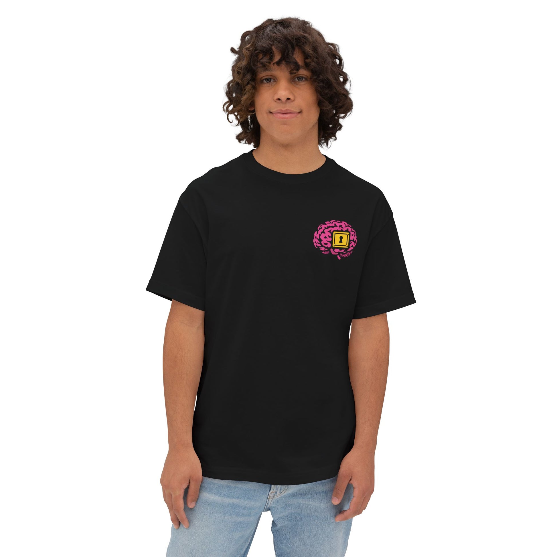 Leeric Series - Thoughts Locked Away - Chic Oversized Tee, Casual Unisex Boxy Tee, Streetwear Top, Summer Statement Shirt, Relaxed Fit Graphic Tee