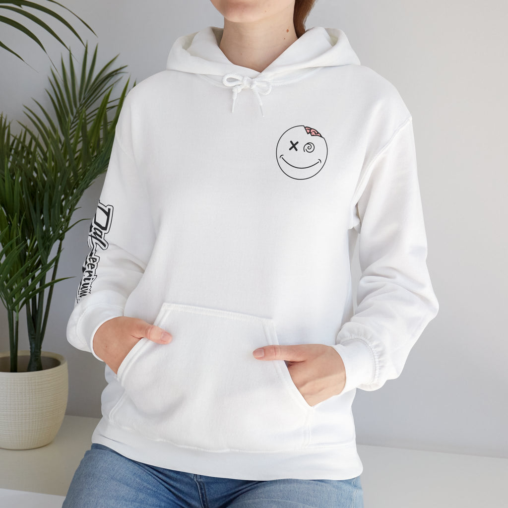 DaLeerium - Logo and Lettering Sleeve - Hoodie, Unisex Sweatshirt, Casual Streetwear, Perfect for Gifts, Everyday Wear, Artistic Apparel