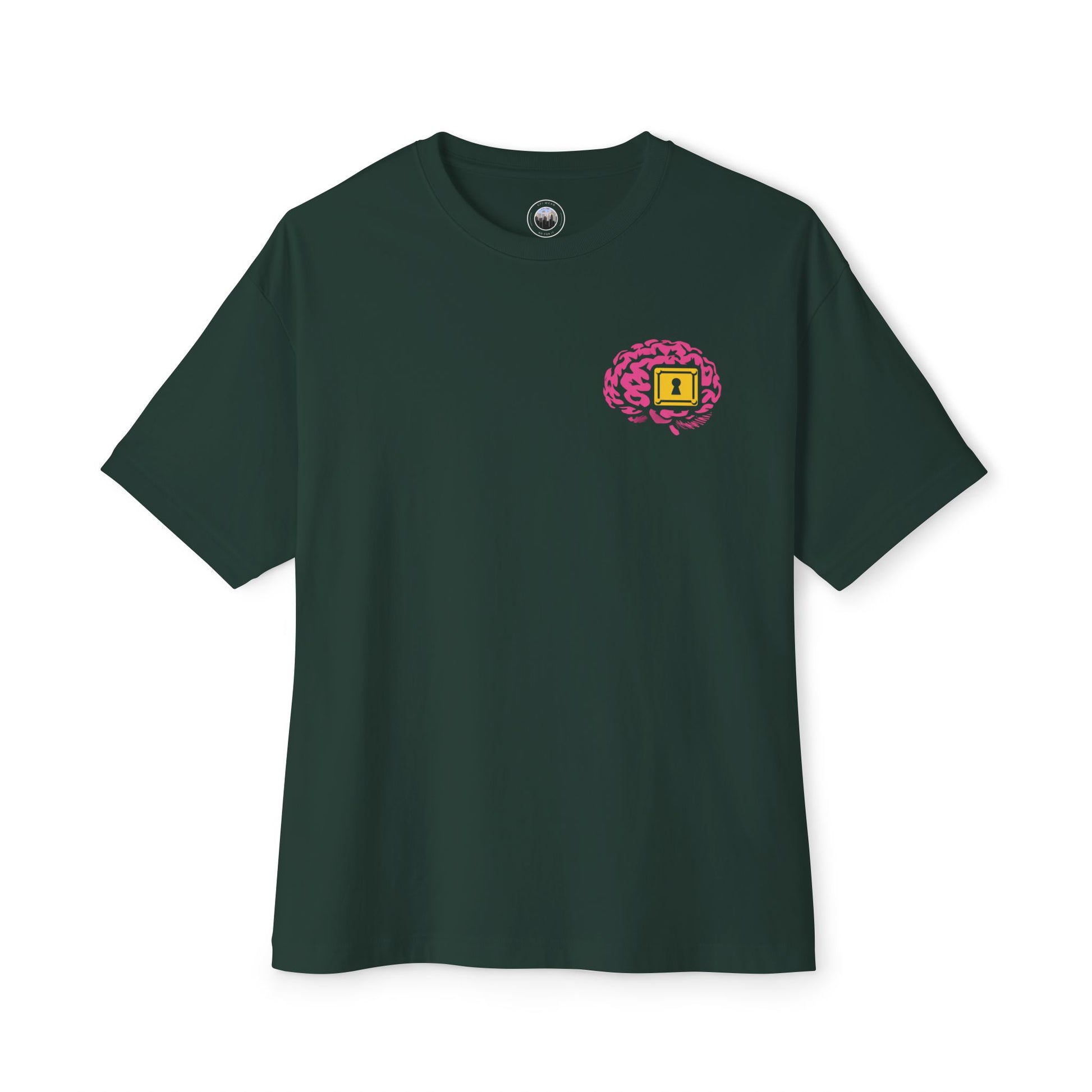 Leeric Series - Thoughts Locked Away - Chic Oversized Tee, Casual Unisex Boxy Tee, Streetwear Top, Summer Statement Shirt, Relaxed Fit Graphic Tee