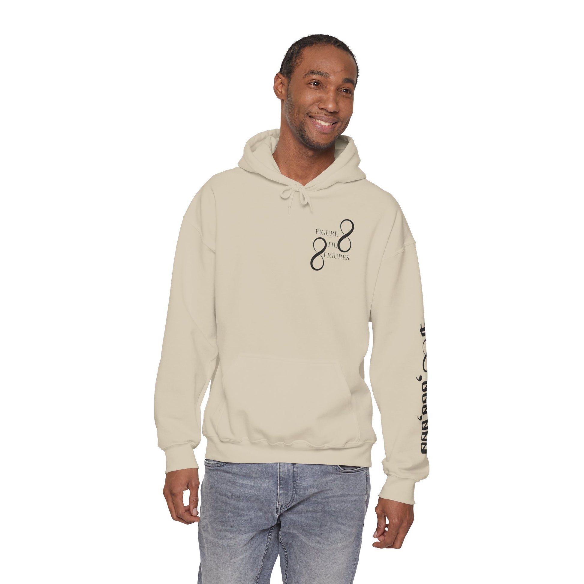 8 Figure Hoodie - Front, Back, and Sleeve