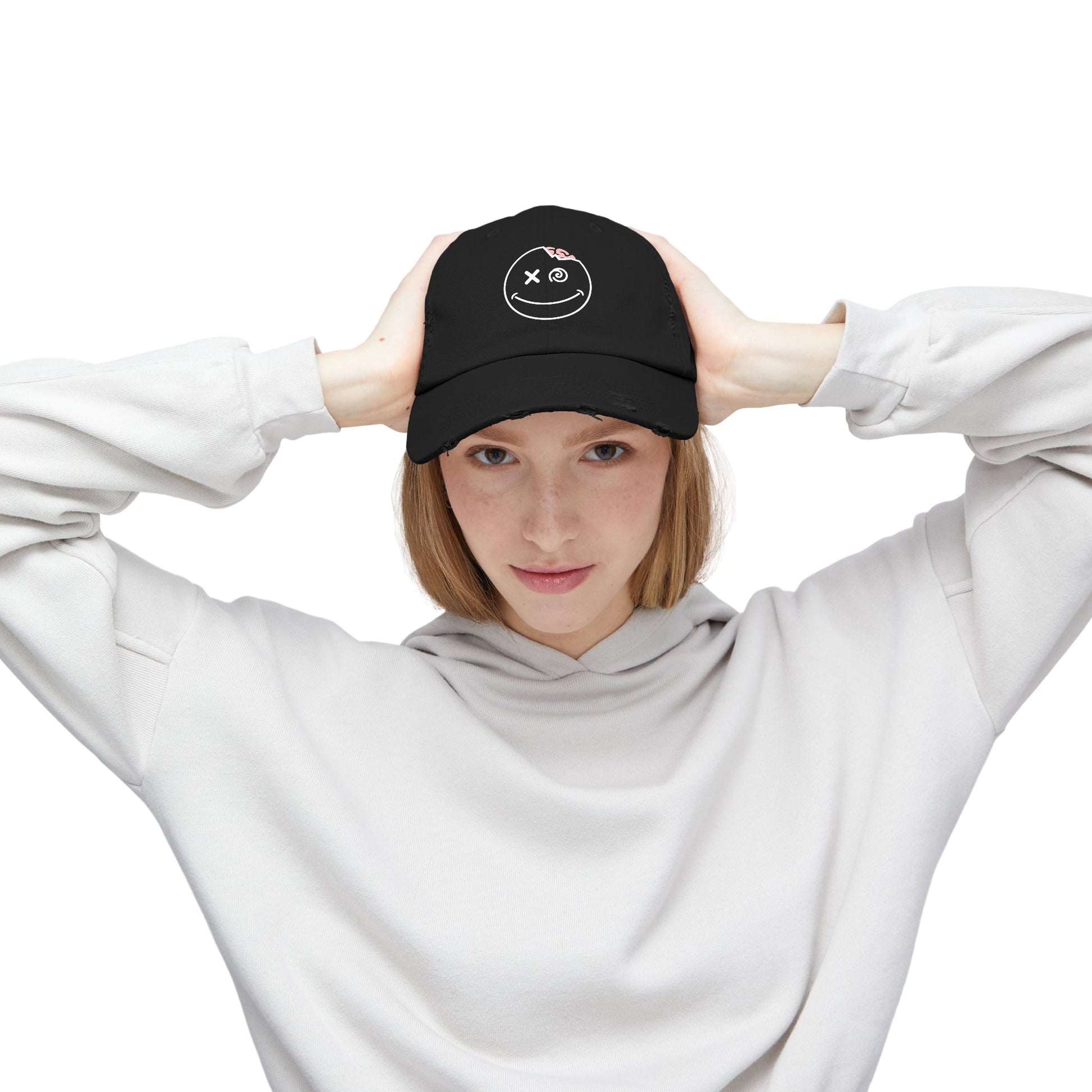 Distressed DaLeerium Logo Hat | Unisex Vintage Hat | Trendy Accessories for Teens, Gift for Him, Her, Everyday Wear, Casual Style