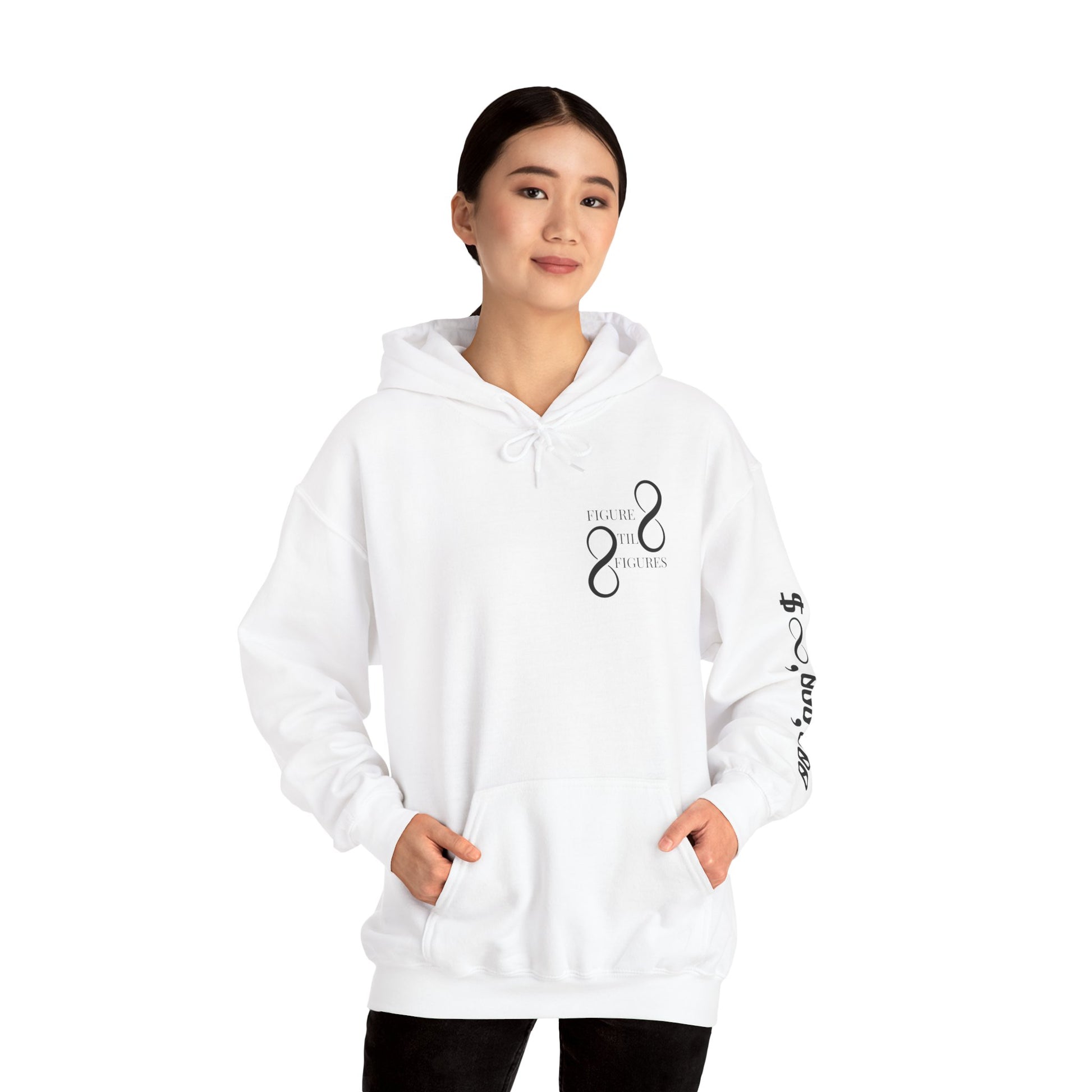 8 Figure Hoodie - Front, Back, and Sleeve