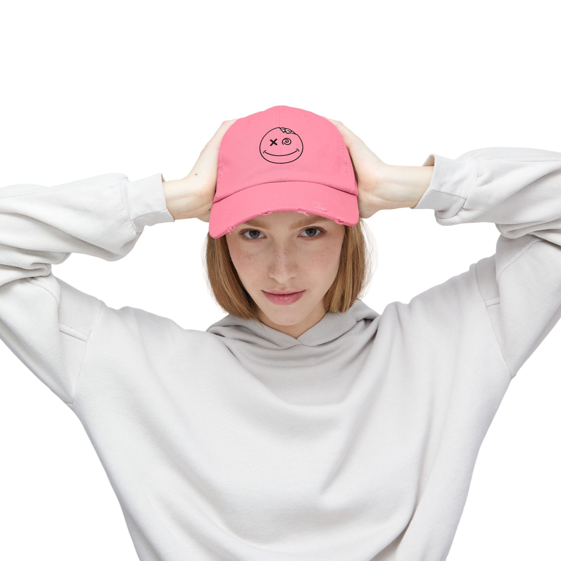Distressed DaLeerium Logo Hat | Unisex Vintage Hat | Trendy Accessories for Teens, Gift for Him, Her, Everyday Wear, Casual Style