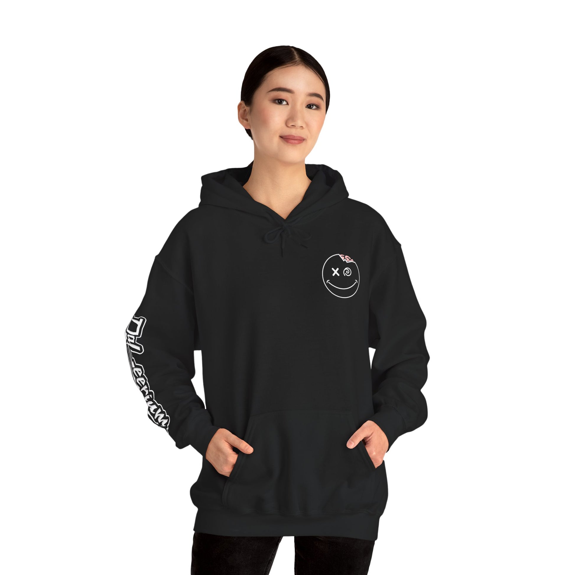 DaLeerium - Logo and Lettering Sleeve - Hoodie, Unisex Sweatshirt, Casual Streetwear, Perfect for Gifts, Everyday Wear, Artistic Apparel