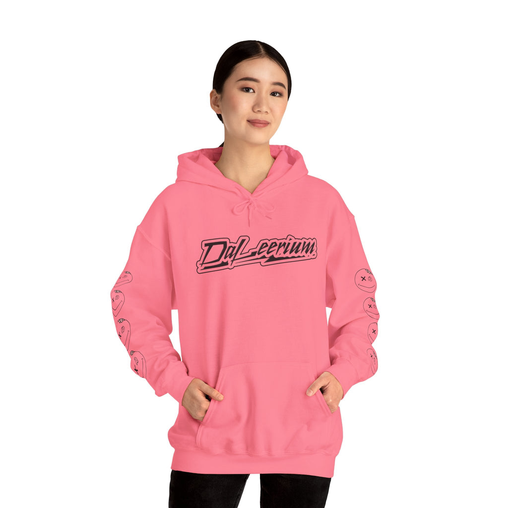 DaLeerium - Black Lettering and Logo Sleeve - Unisex Heavy Blend™ Hooded Sweatshirt