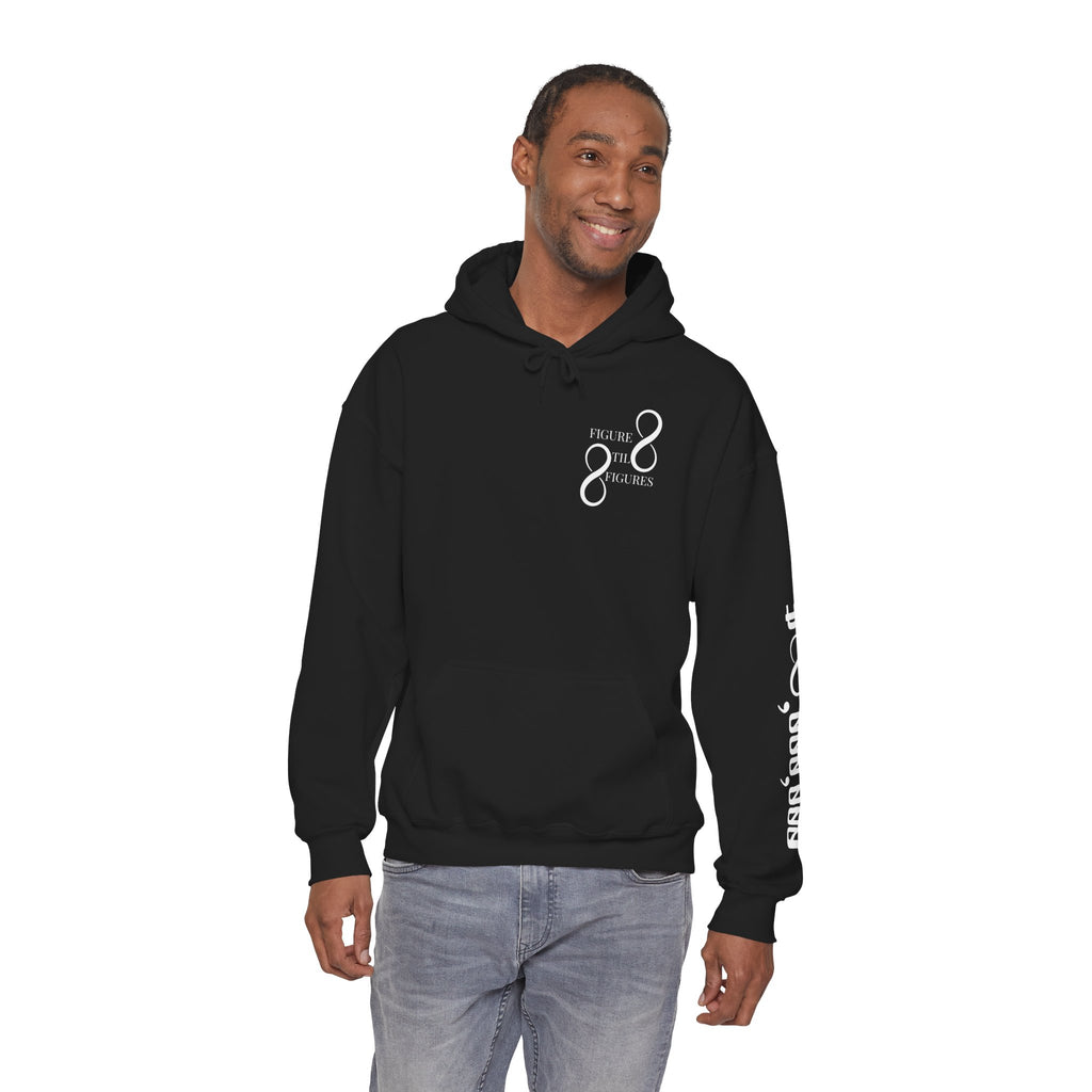8 Figure Hoodie - Front, Back, and Sleeve