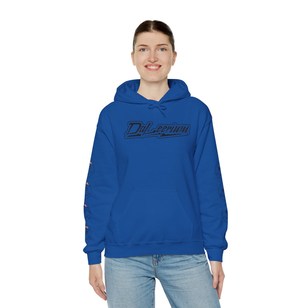 DaLeerium - Black Lettering and Logo Sleeve - Unisex Heavy Blend™ Hooded Sweatshirt