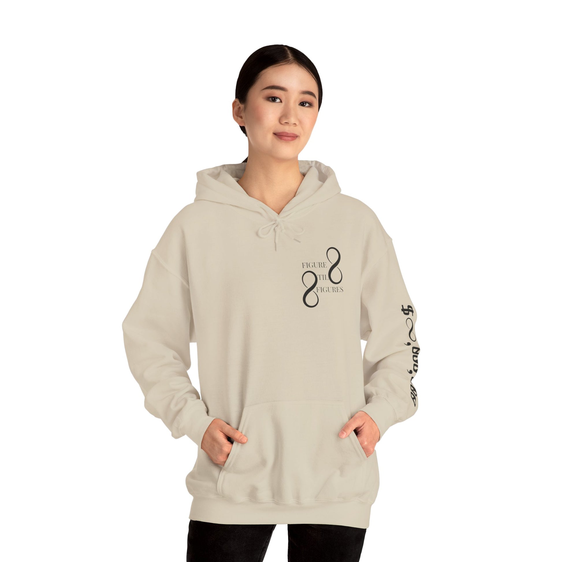 8 Figure Hoodie - Front, Back, and Sleeve