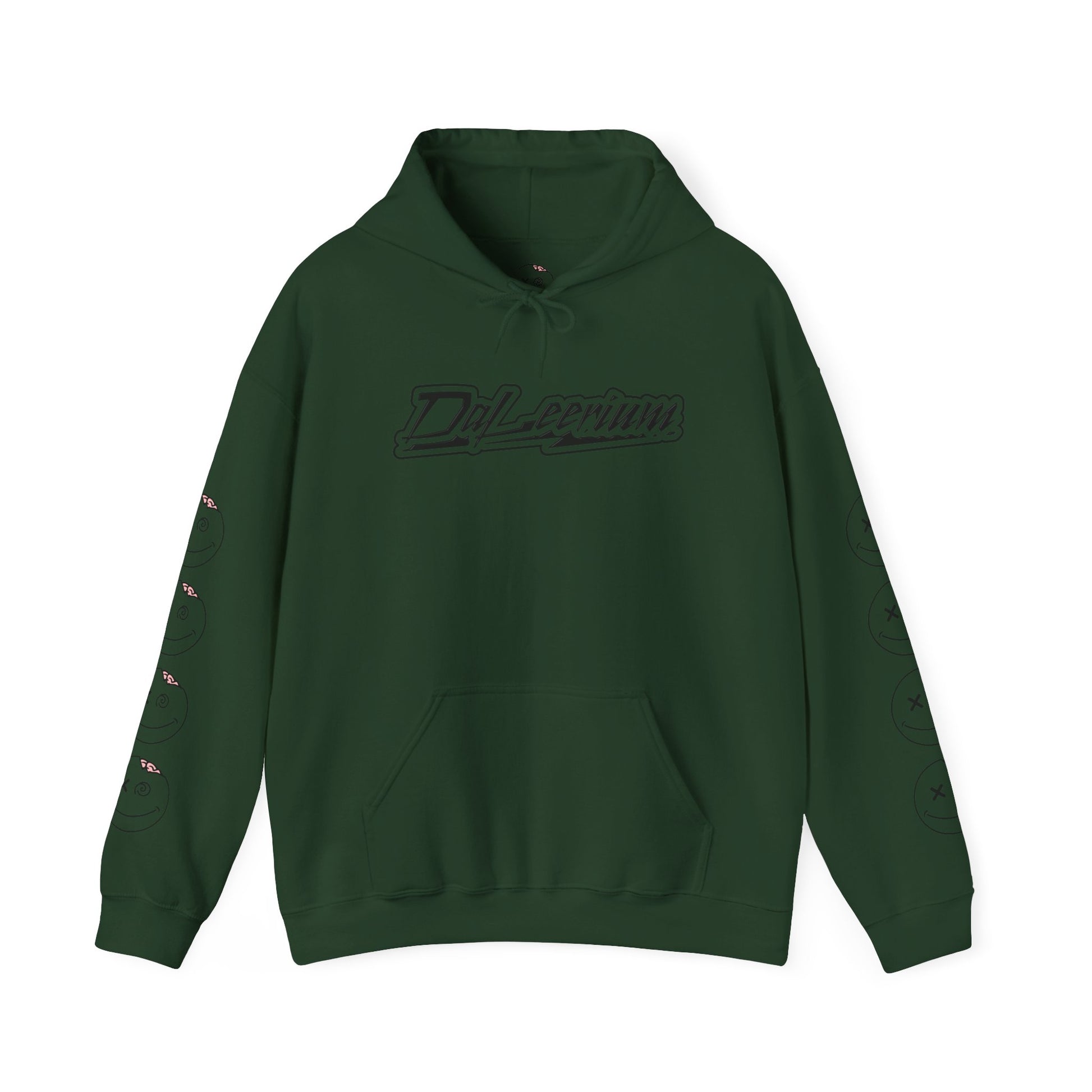 DaLeerium - Black Lettering and Logo Sleeve - Unisex Heavy Blend™ Hooded Sweatshirt