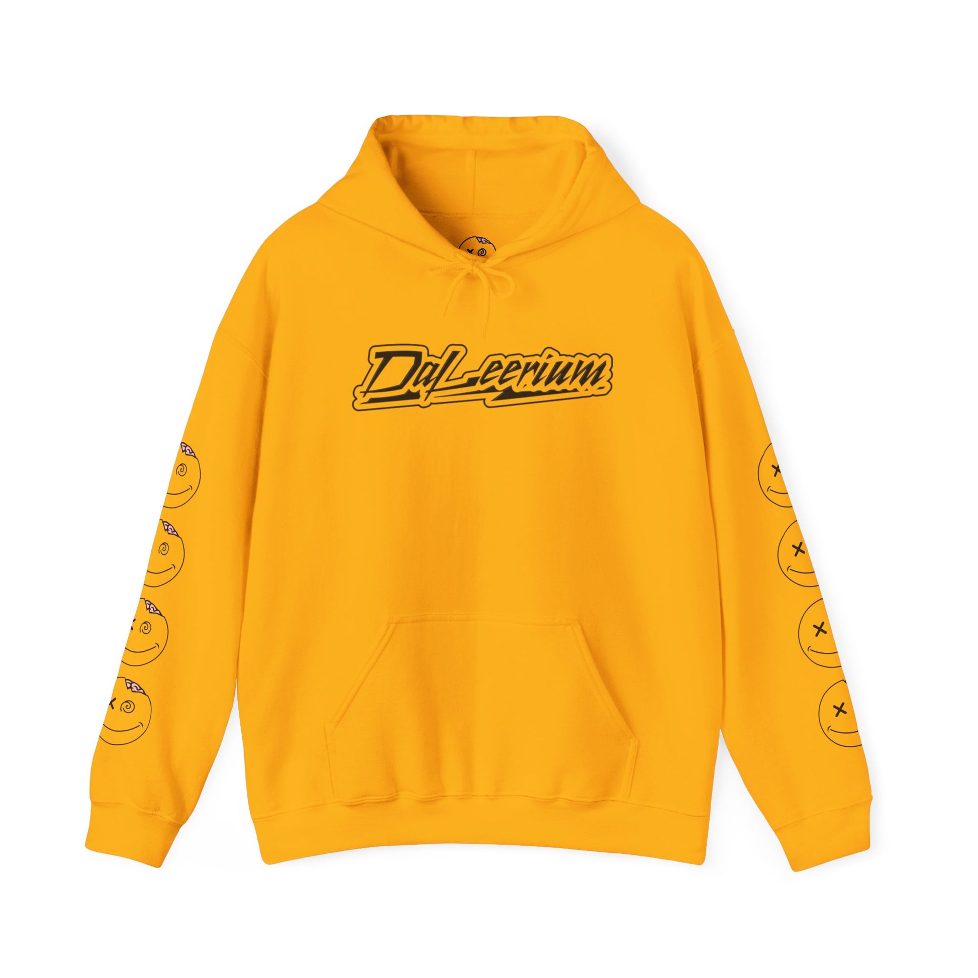 DaLeerium - Black Lettering and Logo Sleeve - Unisex Heavy Blend™ Hooded Sweatshirt