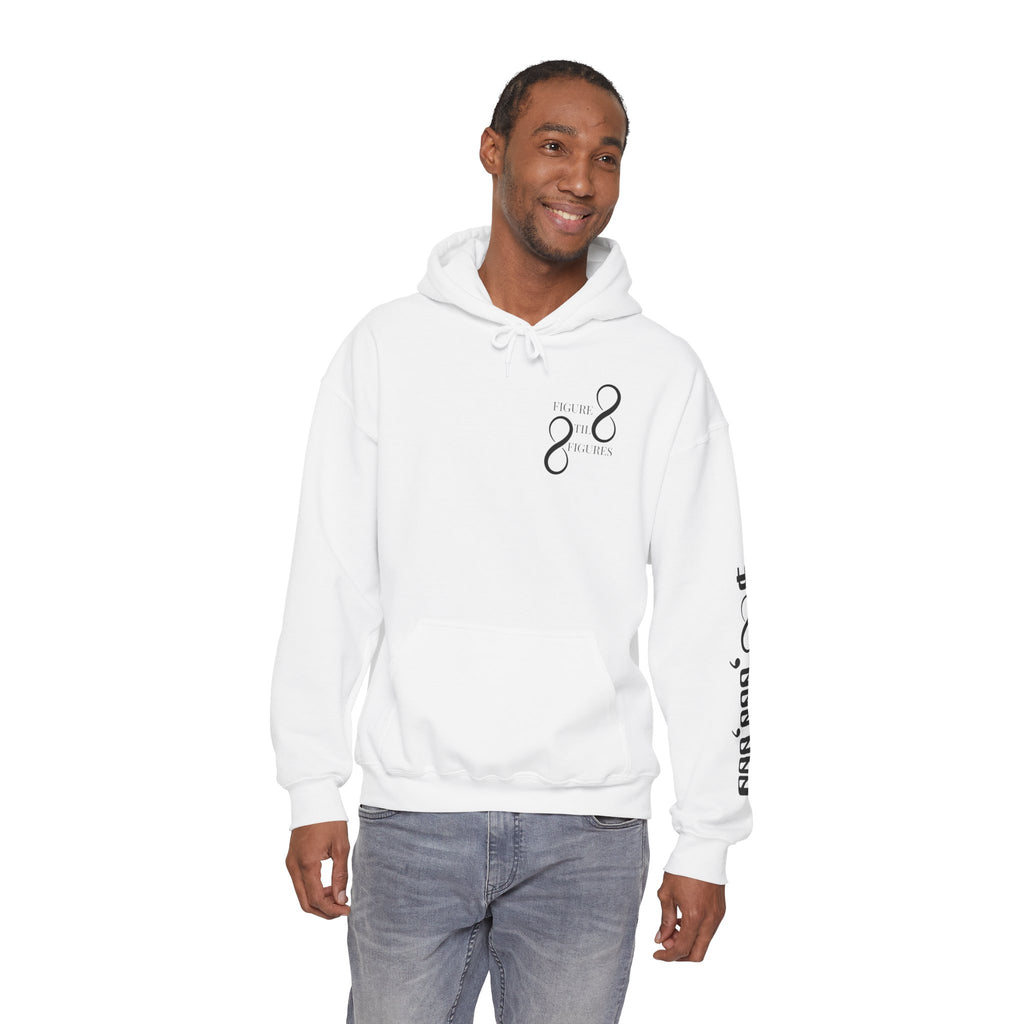 8 Figure Hoodie - Front, Back, and Sleeve