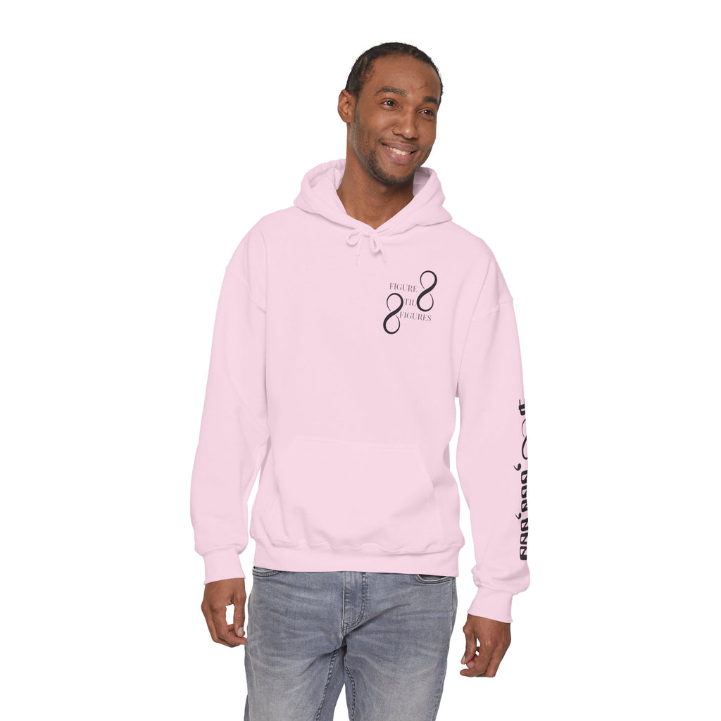 8 Figure Hoodie - Front, Back, and Sleeve