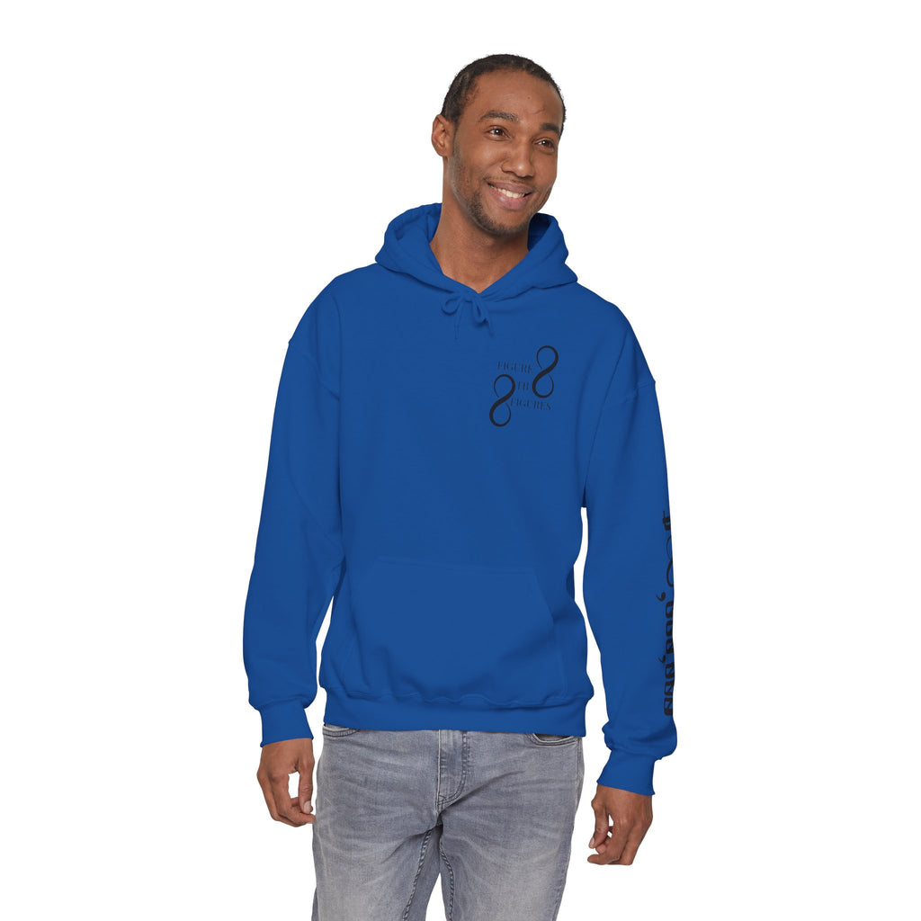 8 Figure Hoodie - Front, Back, and Sleeve