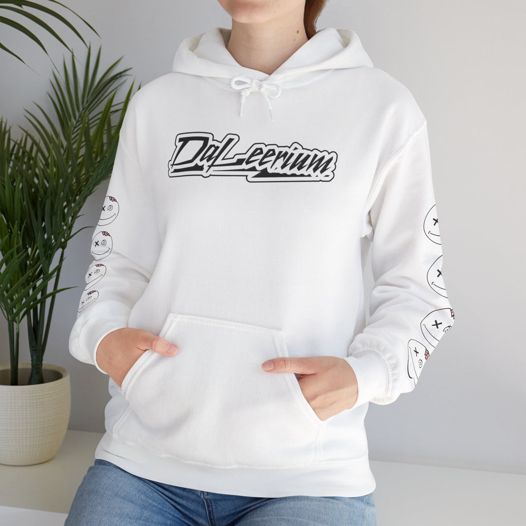 DaLeerium - Black Lettering and Logo Sleeve - Unisex Heavy Blend™ Hooded Sweatshirt