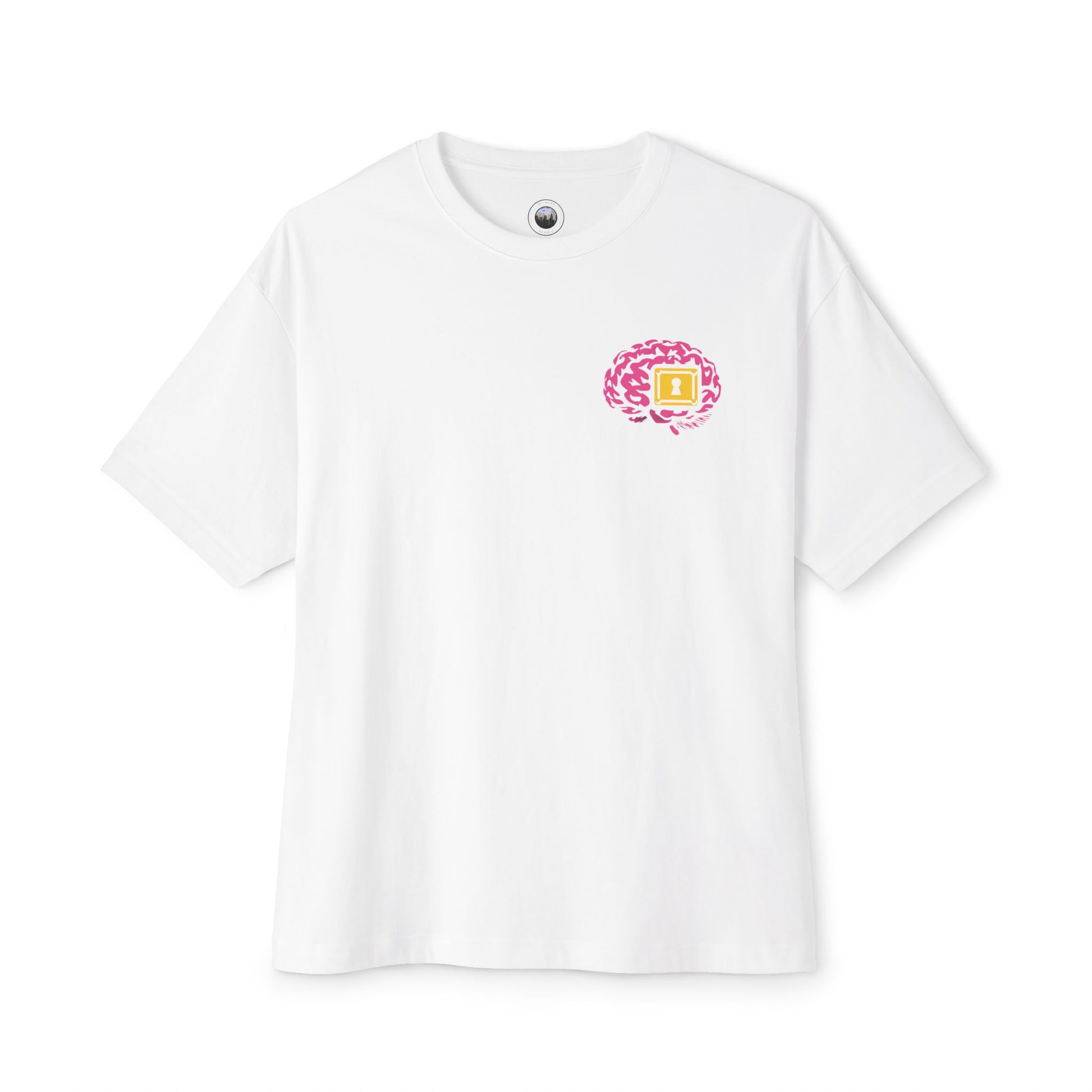 Leeric Series - Thoughts Locked Away - Chic Oversized Tee, Casual Unisex Boxy Tee, Streetwear Top, Summer Statement Shirt, Relaxed Fit Graphic Tee