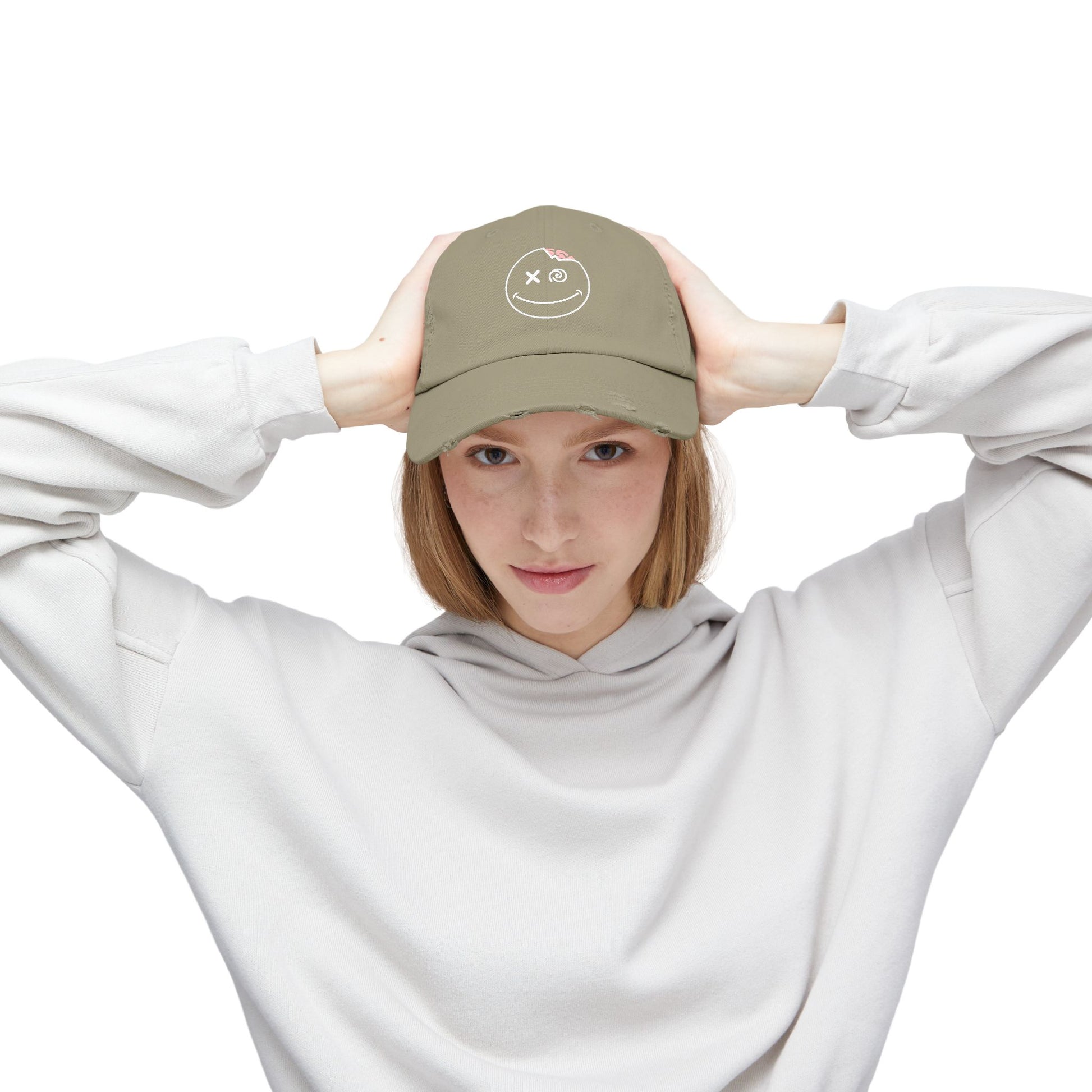 Distressed DaLeerium Logo Hat | Unisex Vintage Hat | Trendy Accessories for Teens, Gift for Him, Her, Everyday Wear, Casual Style