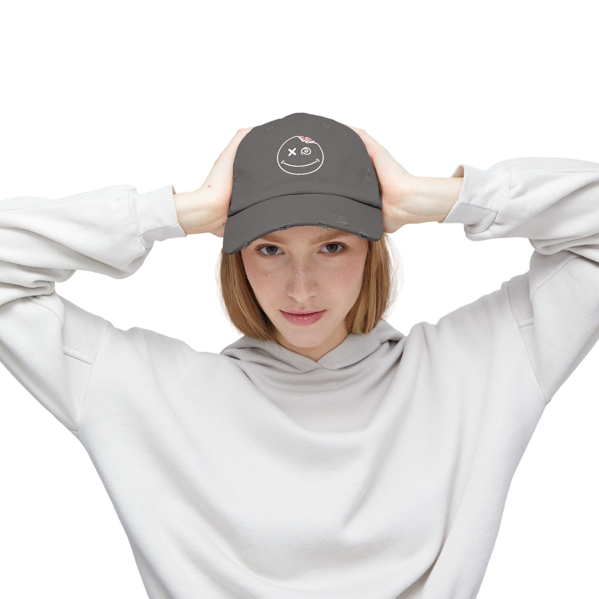 Distressed DaLeerium Logo Hat | Unisex Vintage Hat | Trendy Accessories for Teens, Gift for Him, Her, Everyday Wear, Casual Style