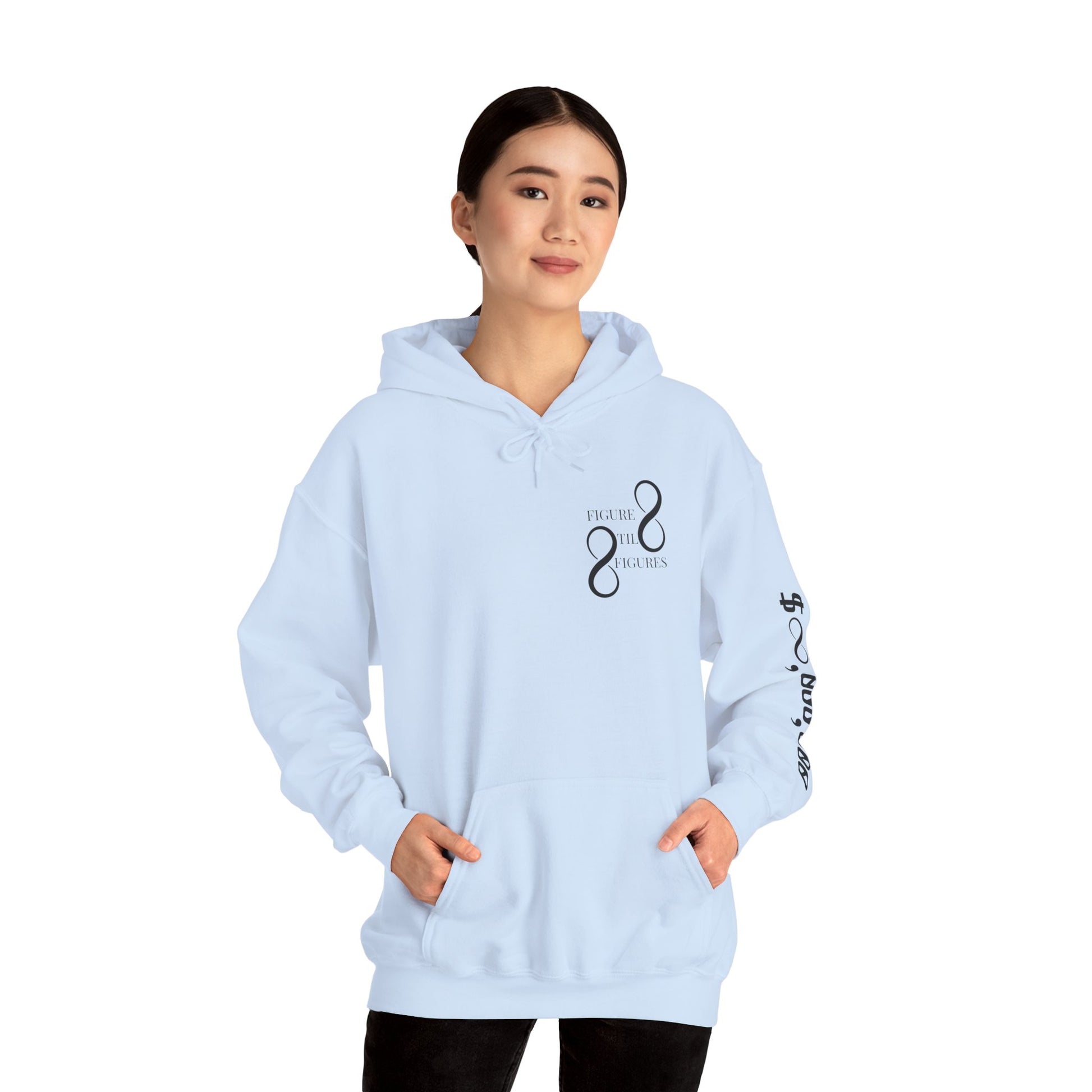 8 Figure Hoodie - Front, Back, and Sleeve