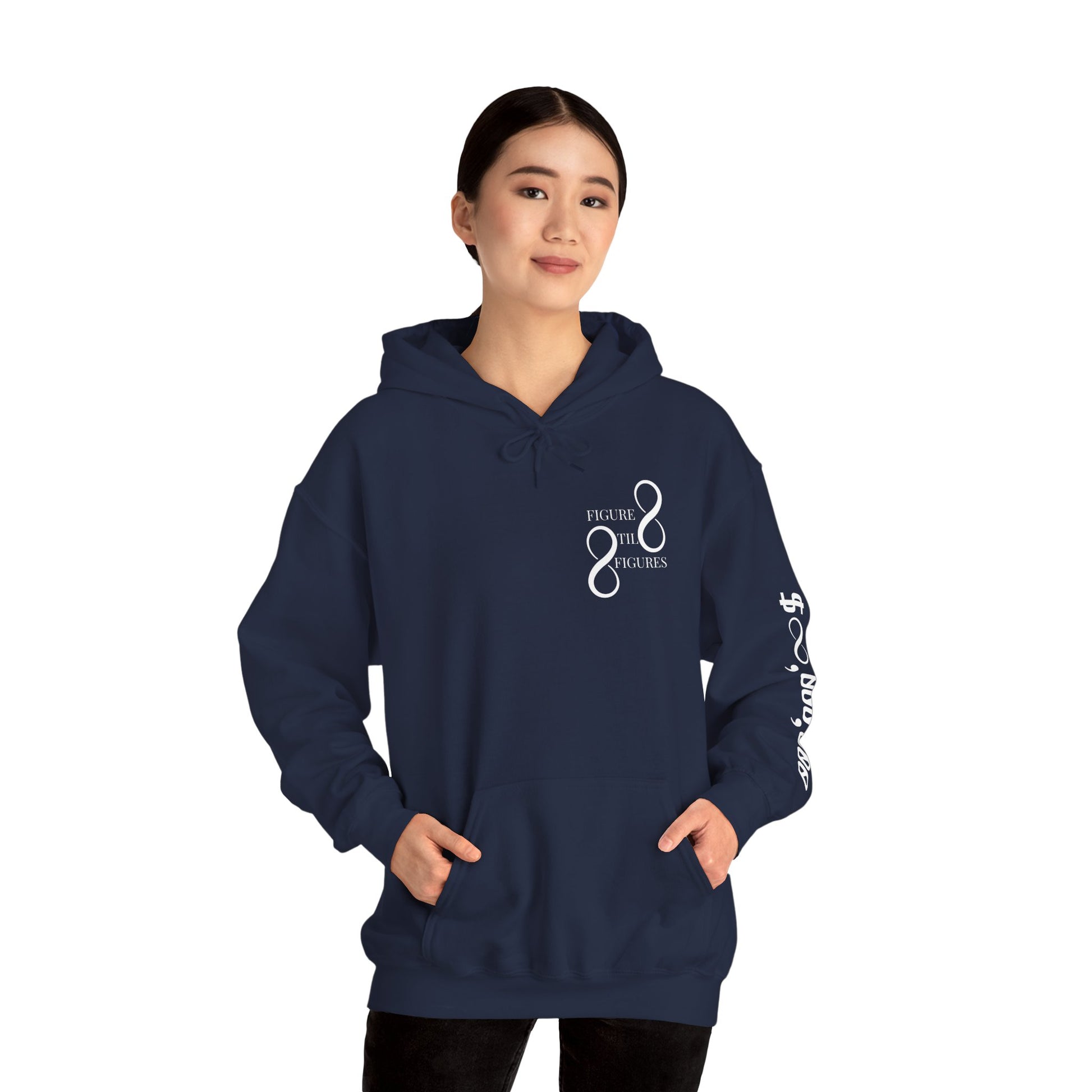 8 Figure Hoodie - Front, Back, and Sleeve