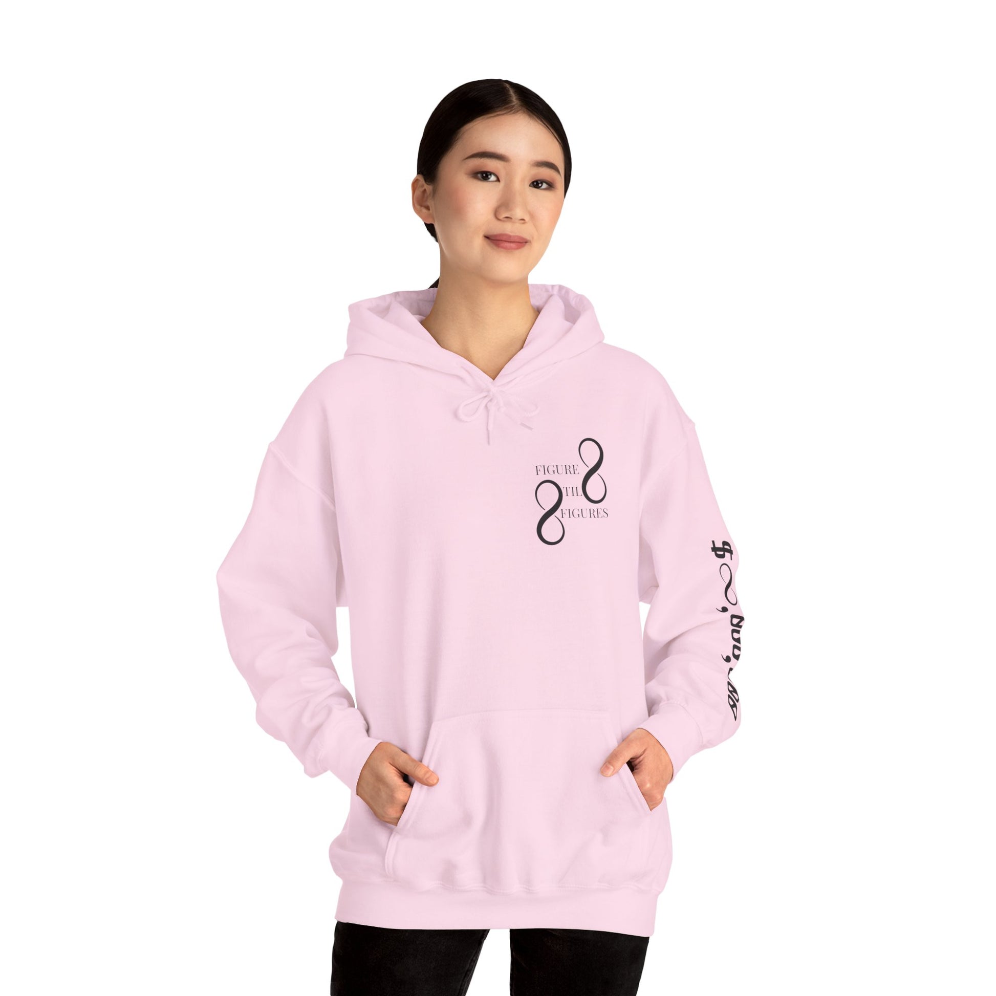 8 Figure Hoodie - Front, Back, and Sleeve