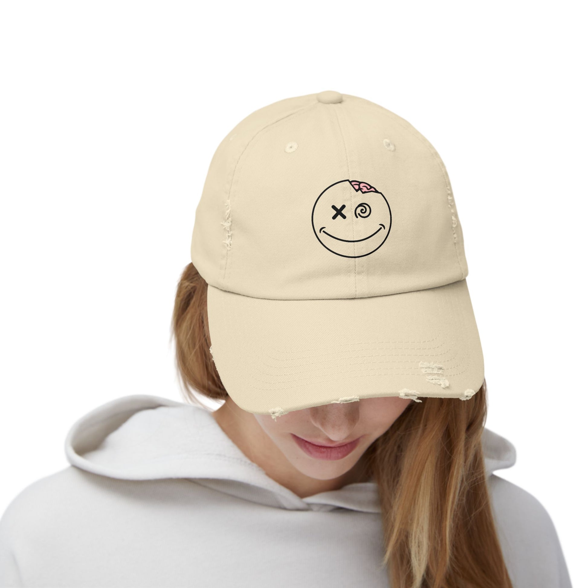 Distressed DaLeerium Logo Hat | Unisex Vintage Hat | Trendy Accessories for Teens, Gift for Him, Her, Everyday Wear, Casual Style